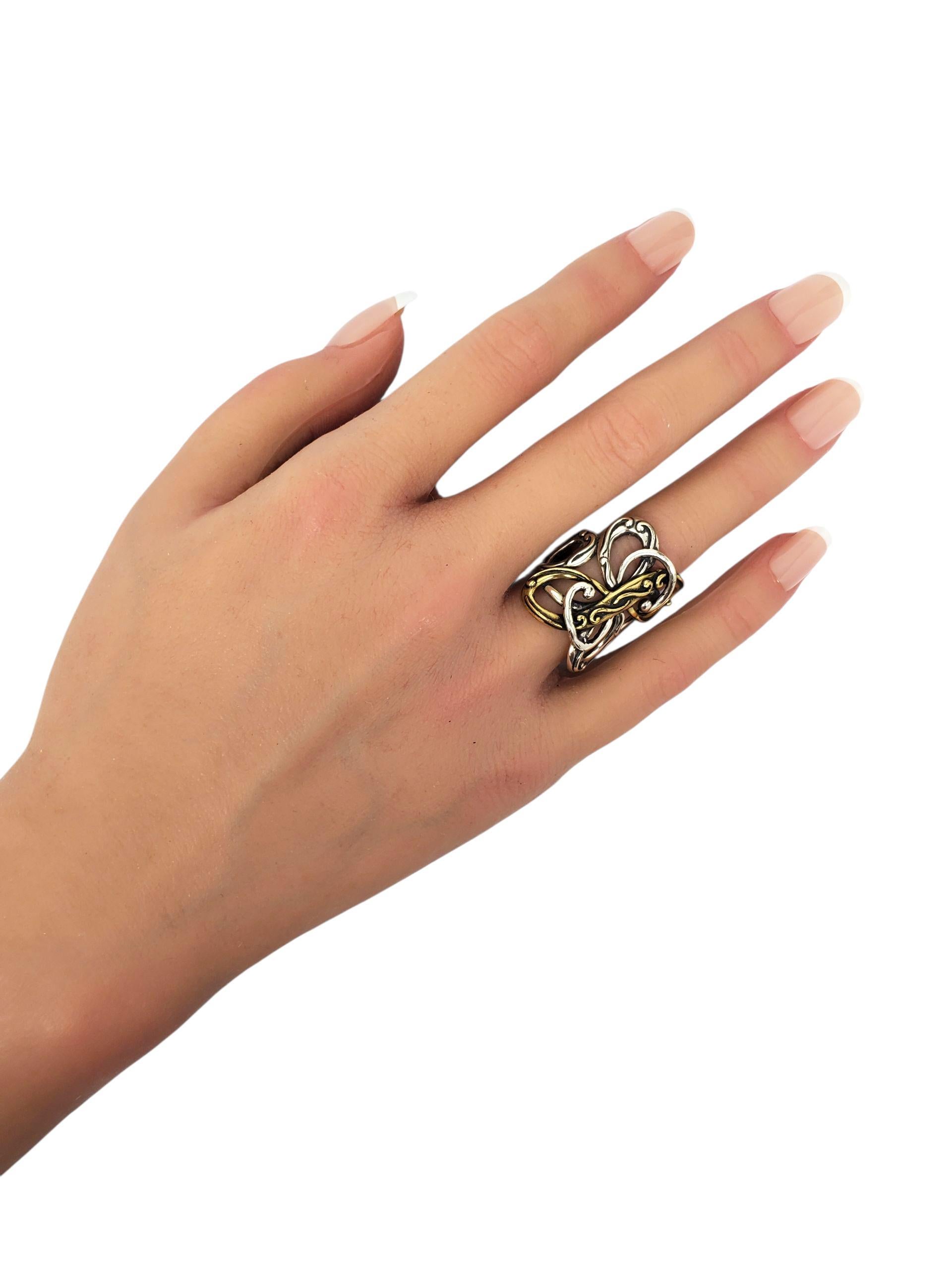 Carolyn Pollack - Anello a volute in argento e ottone misura 6 #23605 in vendita 3
