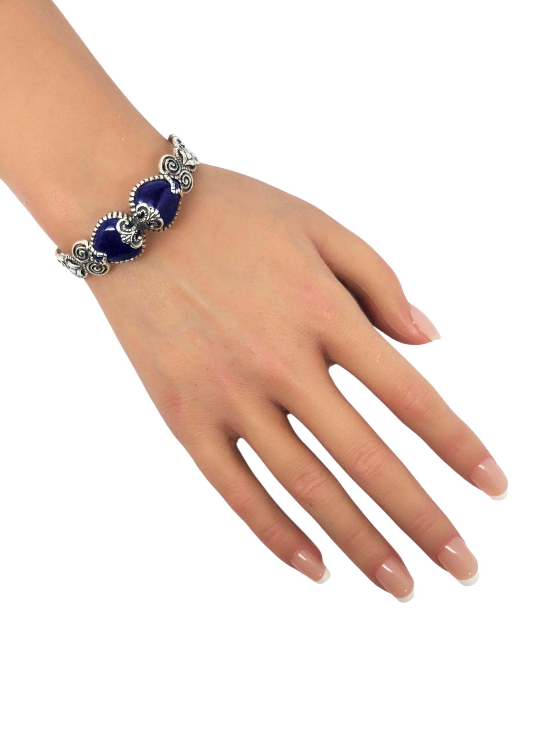 Carolyn Pollack Bracciale con doppia pietra blu in argento Sterling #23629 in vendita 4