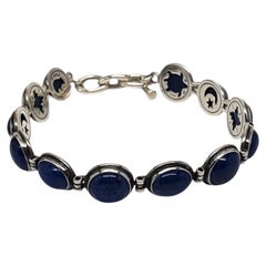 Carolyn Pollack Sterling Silver Blue Lapis Reversible Bracelet #17102