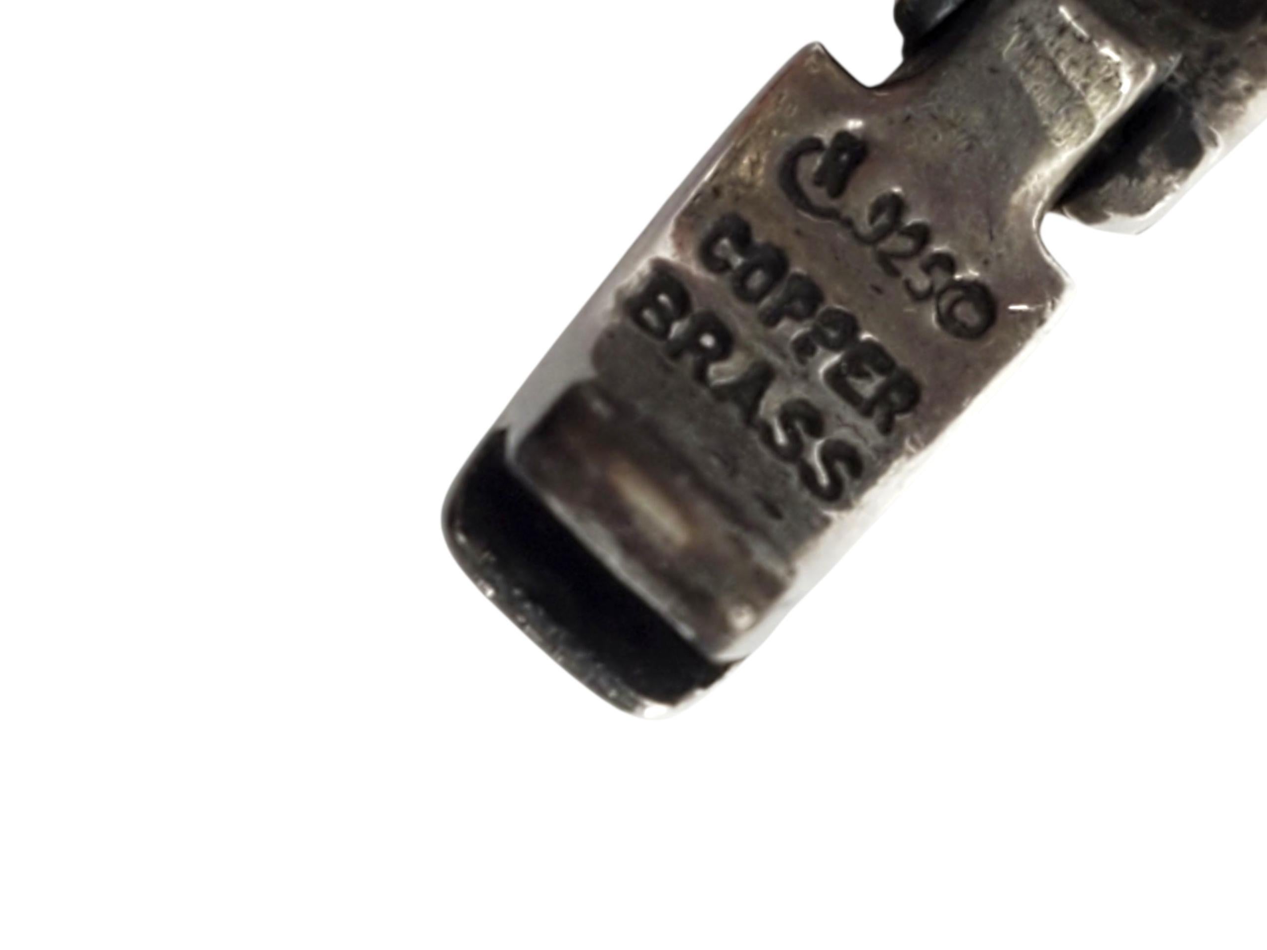 Ciondolo di rodonite rosa in rame e ottone di Carolyn Pollack, argento sterling #23656 in vendita 2