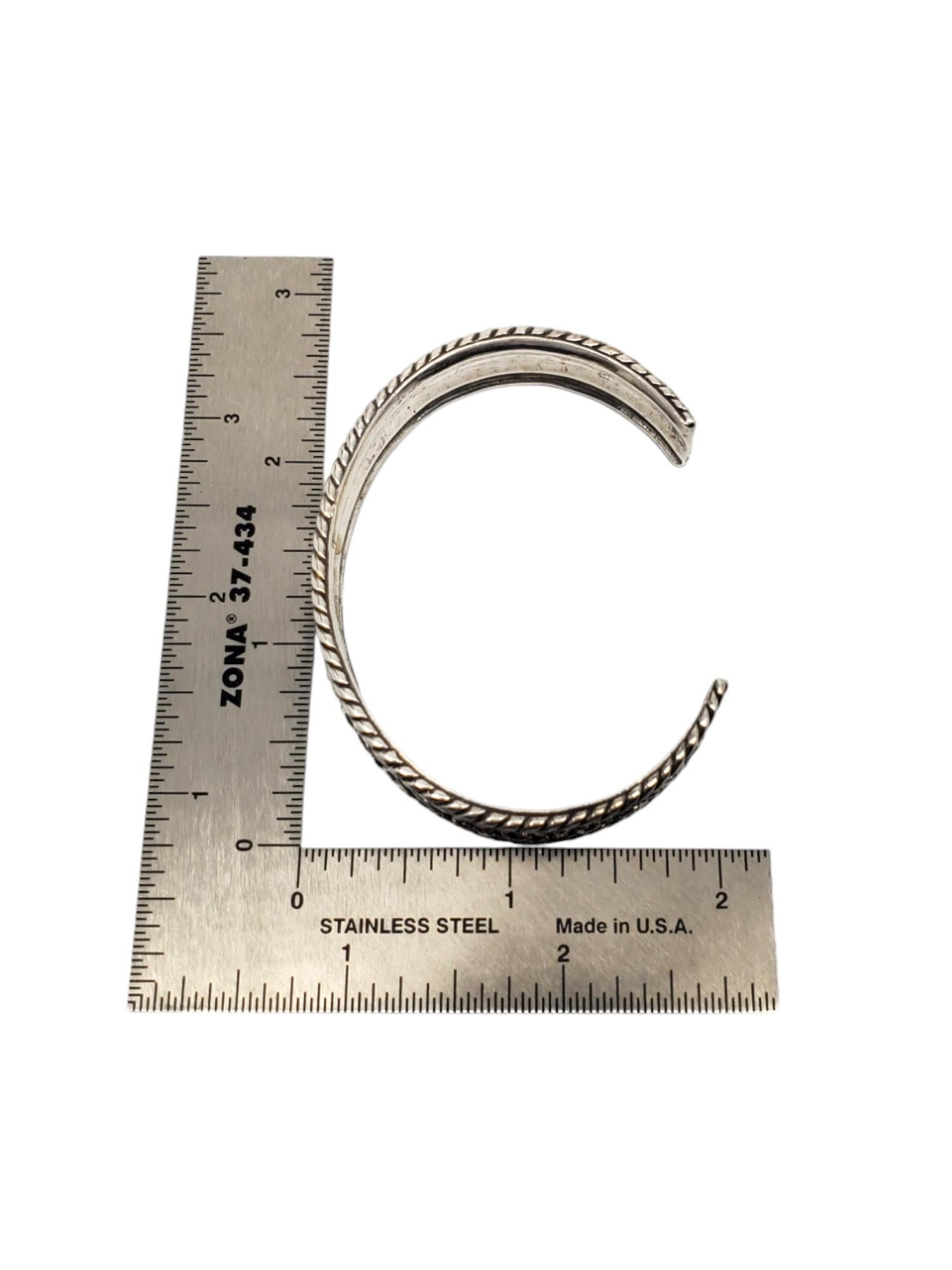 Carolyn Pollack Sterling Silver Diamond Cut Cuff Bracelet #19949 In Good Condition For Sale In Washington Depot, CT