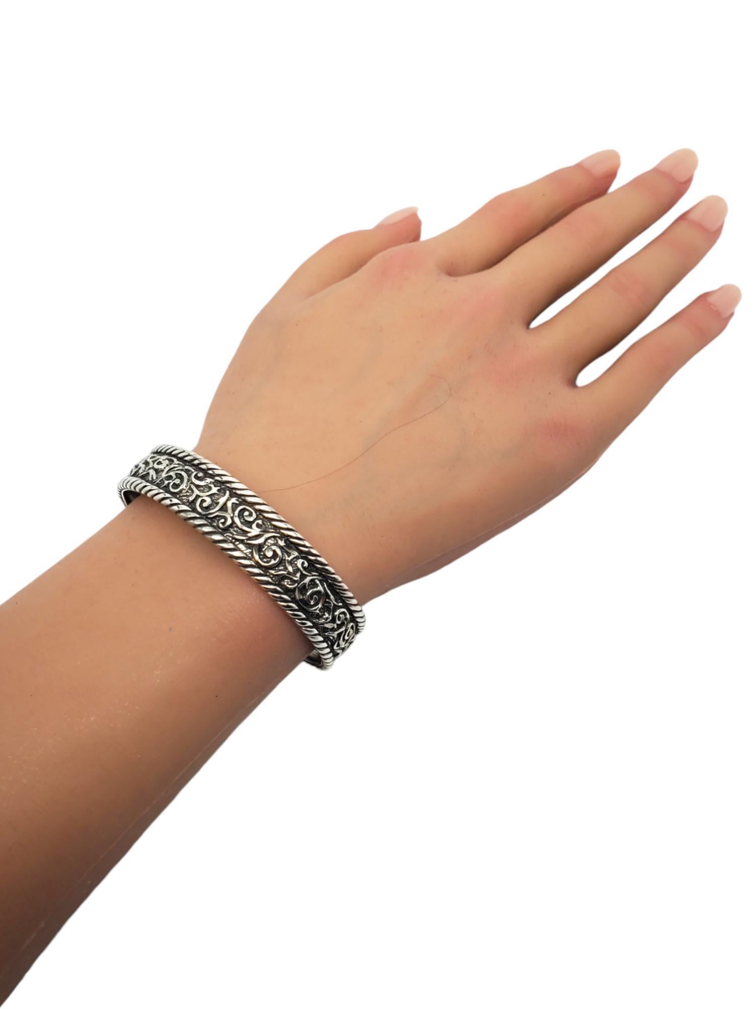 Carolyn Pollack Sterling Silver Diamond Cut Cuff Bracelet #19949 For Sale 1