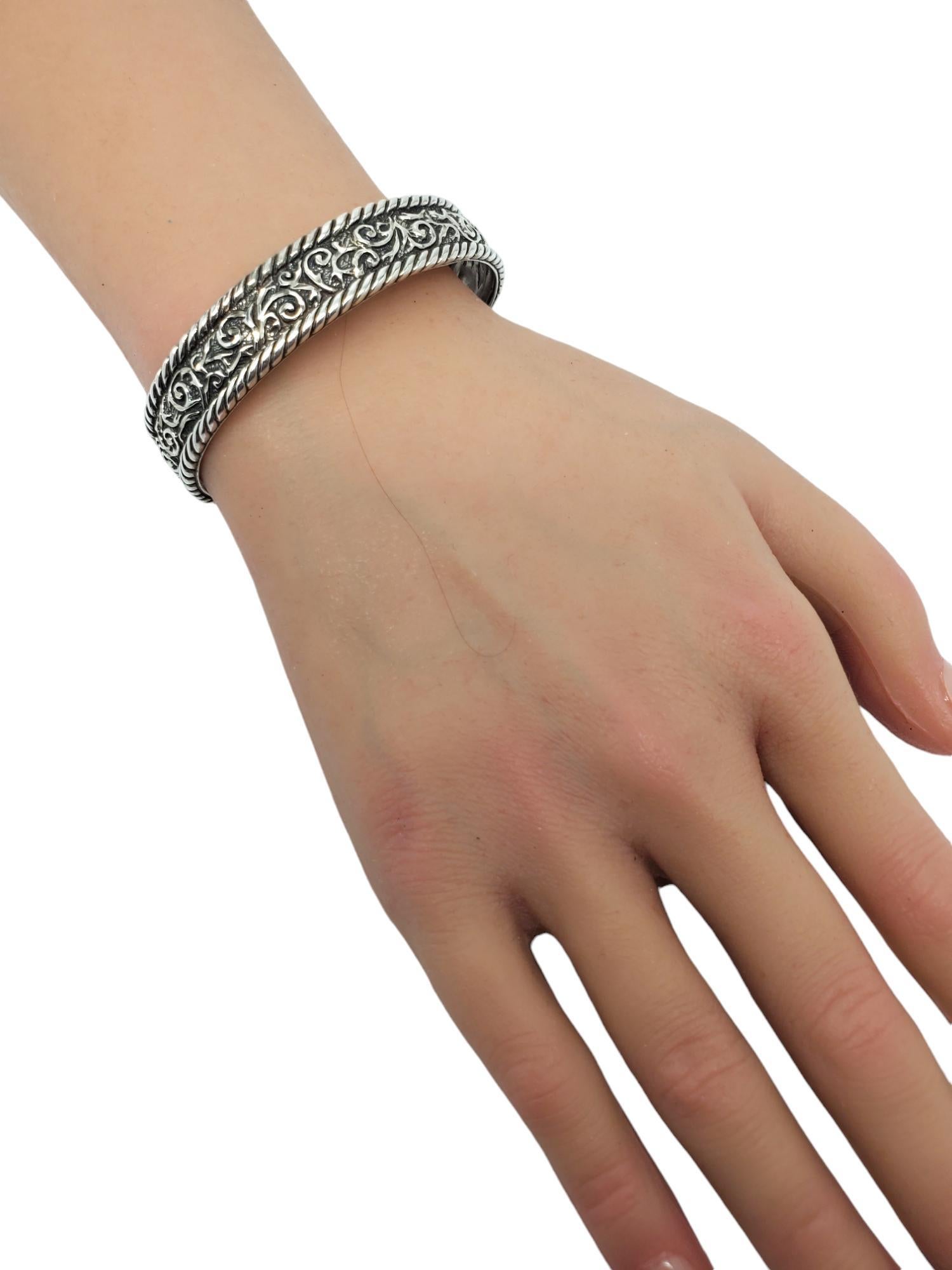 Carolyn Pollack Sterling Silver Diamond Cut Cuff Bracelet #19949 For Sale 2
