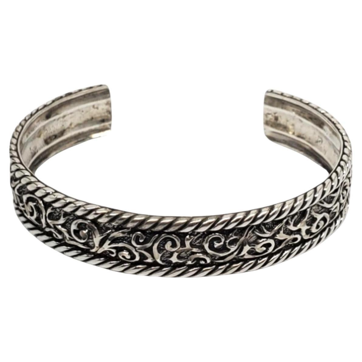 Carolyn Pollack Sterling Silver Diamond Cut Cuff Bracelet #19949