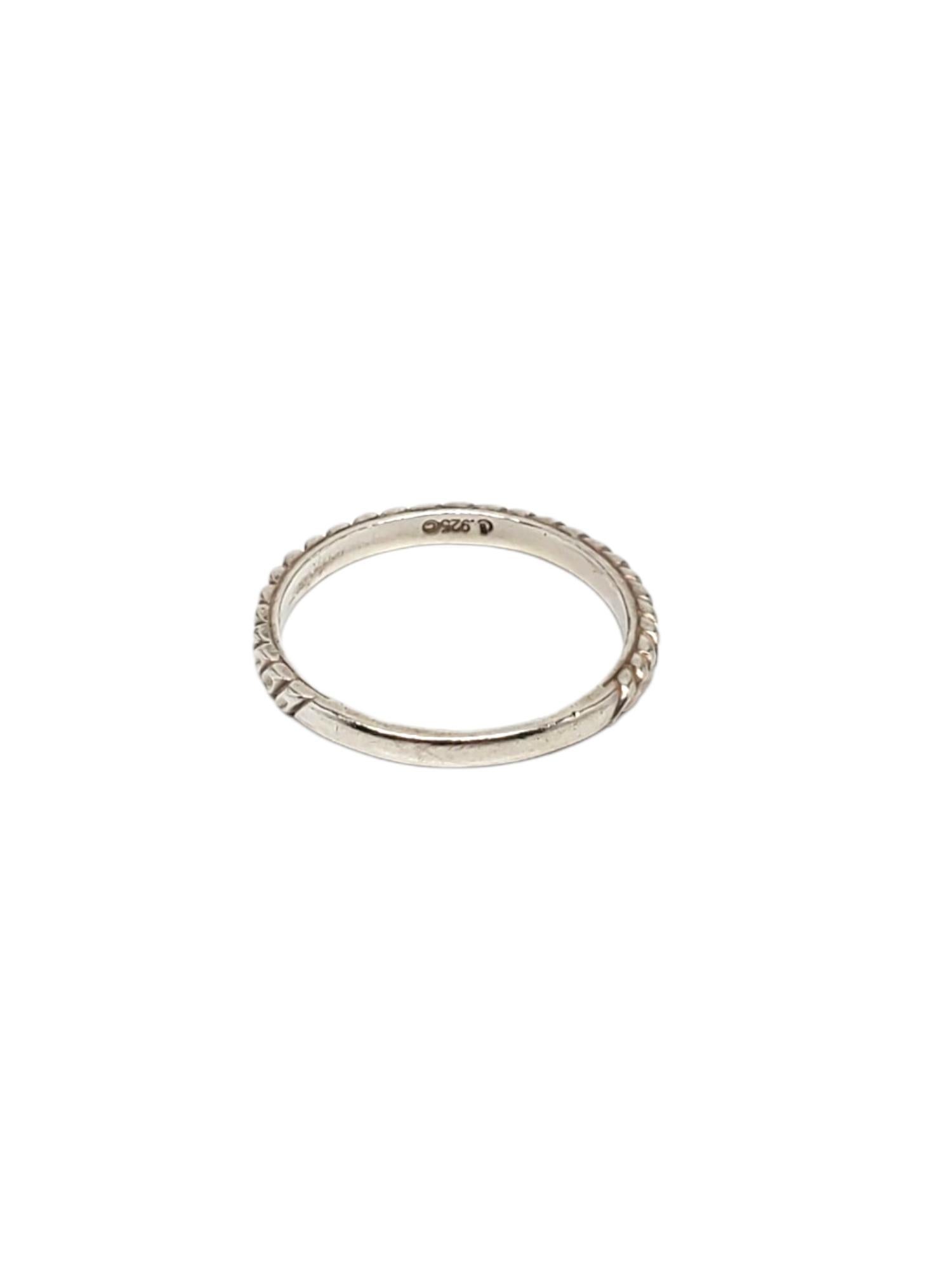 Carolyn Pollack Anello in argento sterling con taglio a diamante misura 10 #17119 In condizioni buone in vendita a Washington Depot, CT