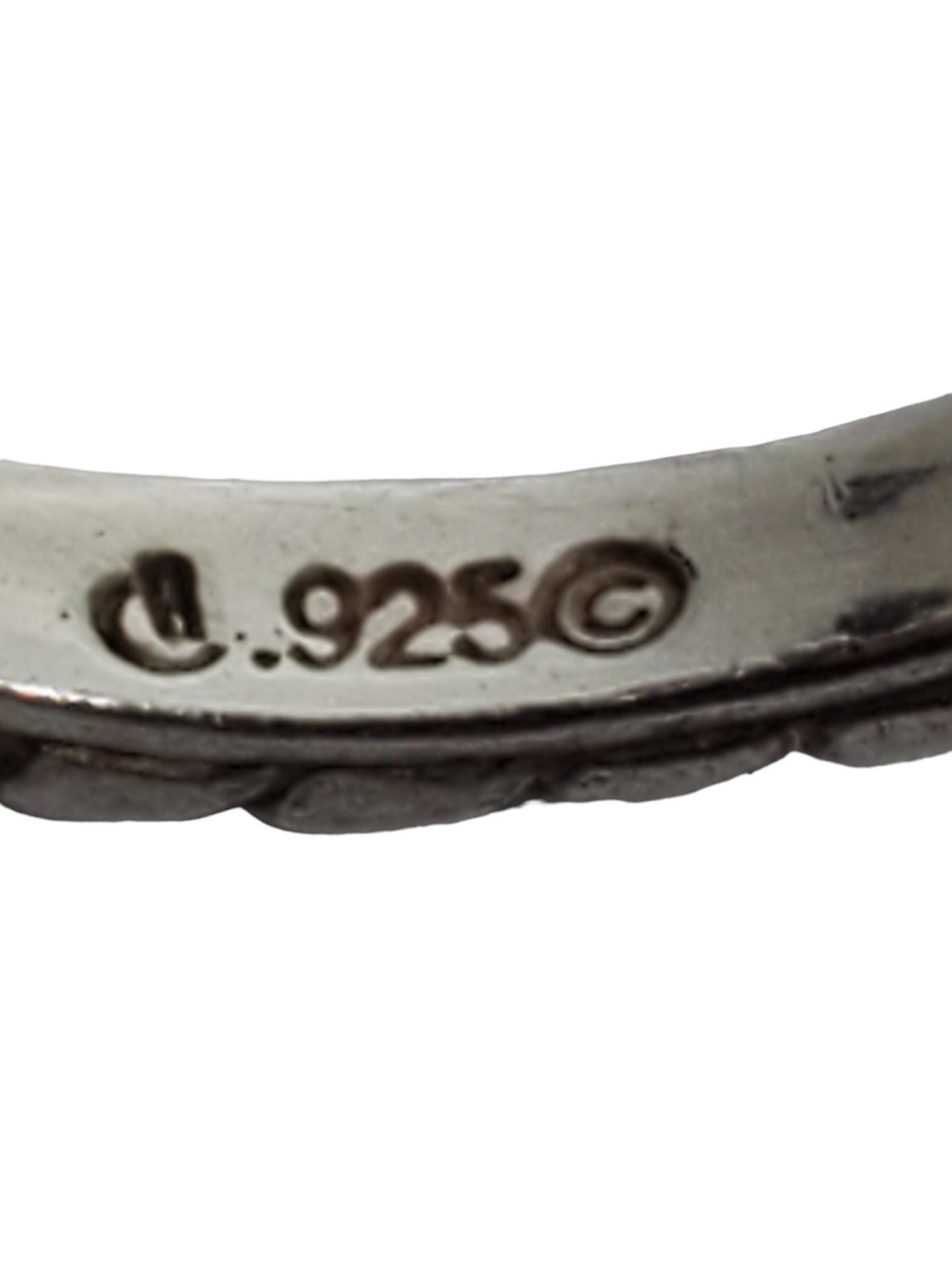 Carolyn Pollack Anello in argento sterling con taglio a diamante misura 10 #17119 in vendita 1