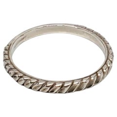 Carolyn Pollack Sterling Silver Diamond Cut Ring Band Size 10 #17119