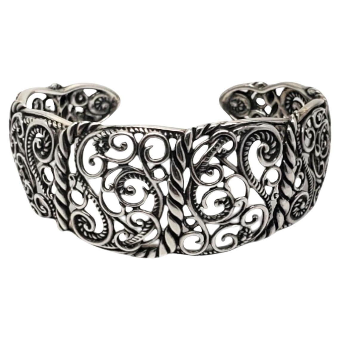 Carolyn Pollack Sterling Silver Filigree Cuff Bracelet #20175