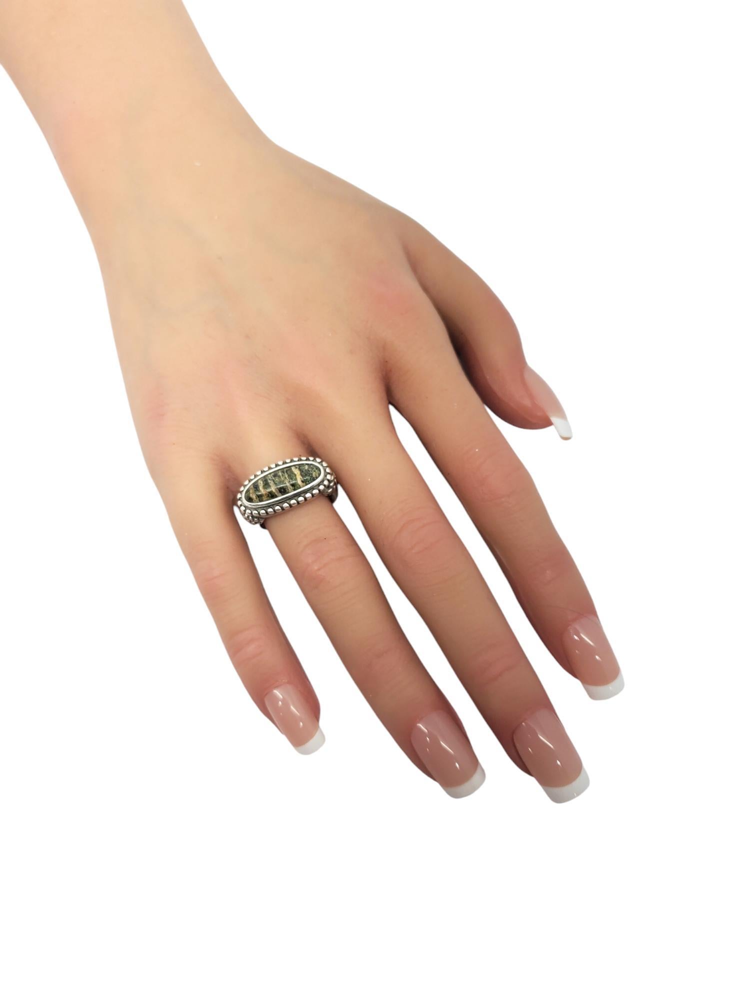 Carolyn Pollack Sterling Silver Green Jasper Ring Size 6.75 #20831 For Sale 1