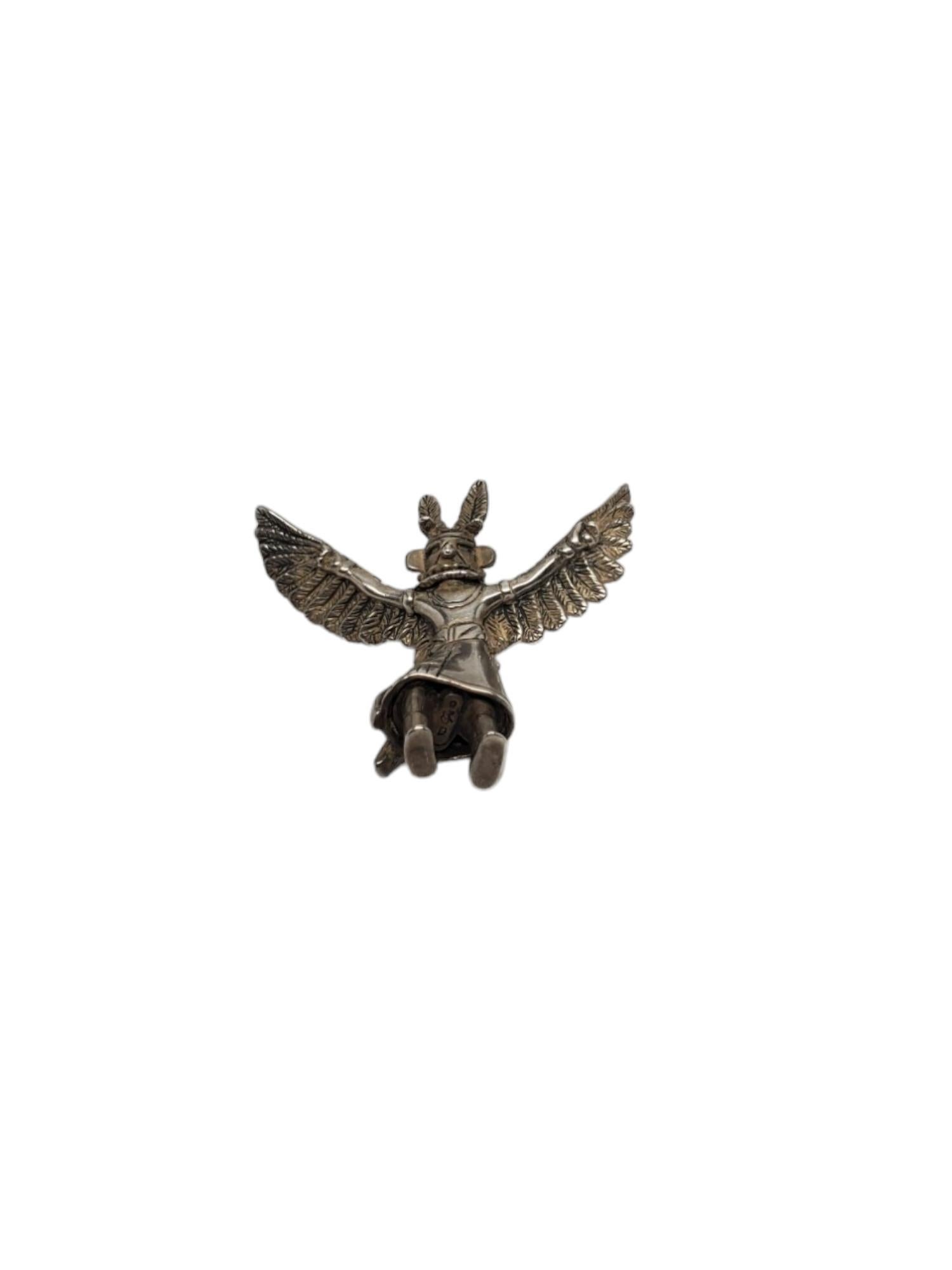 Carolyn Pollack Sterling Silver Kachina Pendant #17171 In Good Condition In Washington Depot, CT