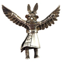 Carolyn Pollack Sterling Silver Kachina Pendant #17171