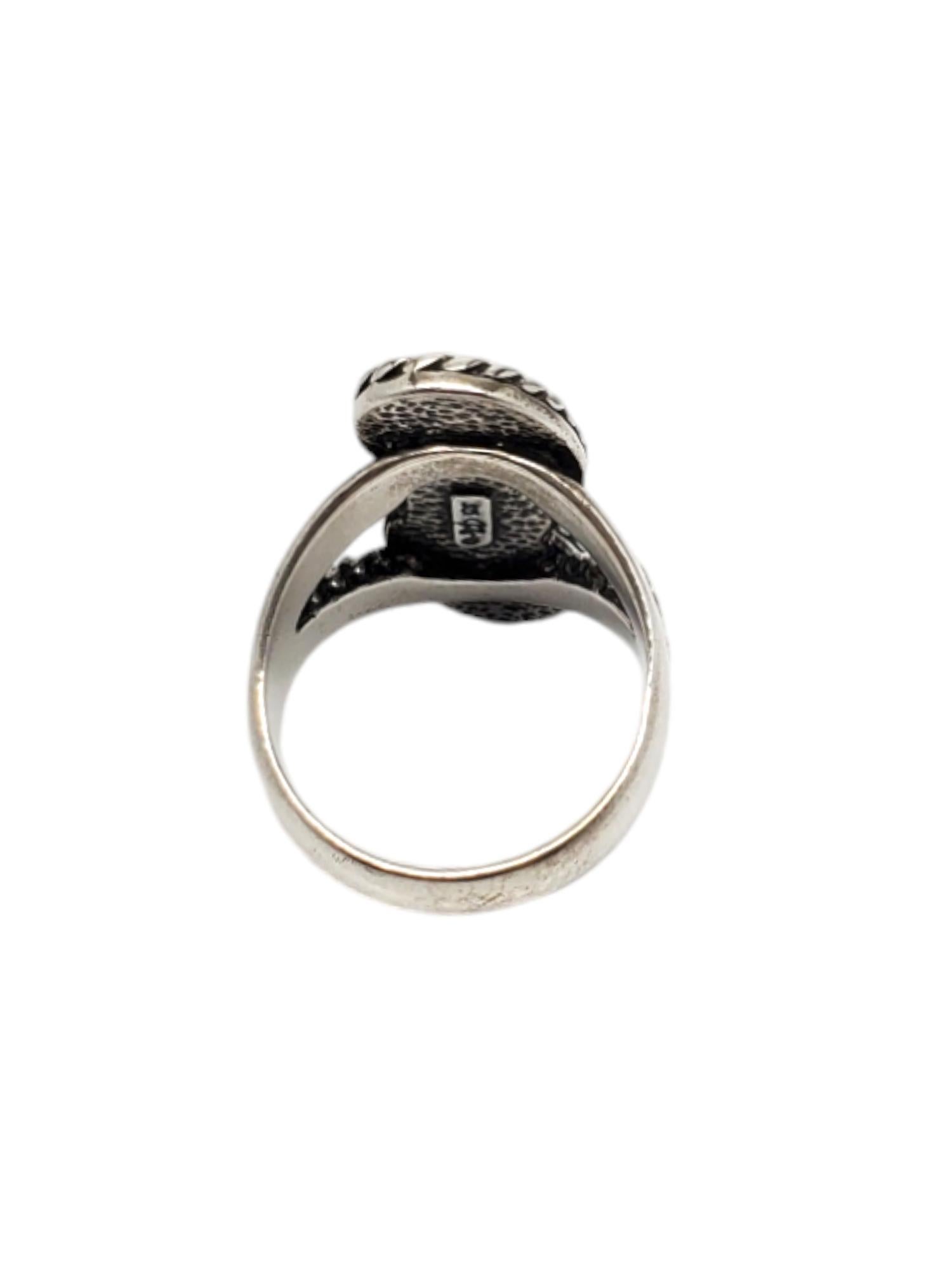 Mixed Cut Carolyn  Pollack Sterling Silver Lapis Lazuli Ring Size 9 #19208 For Sale