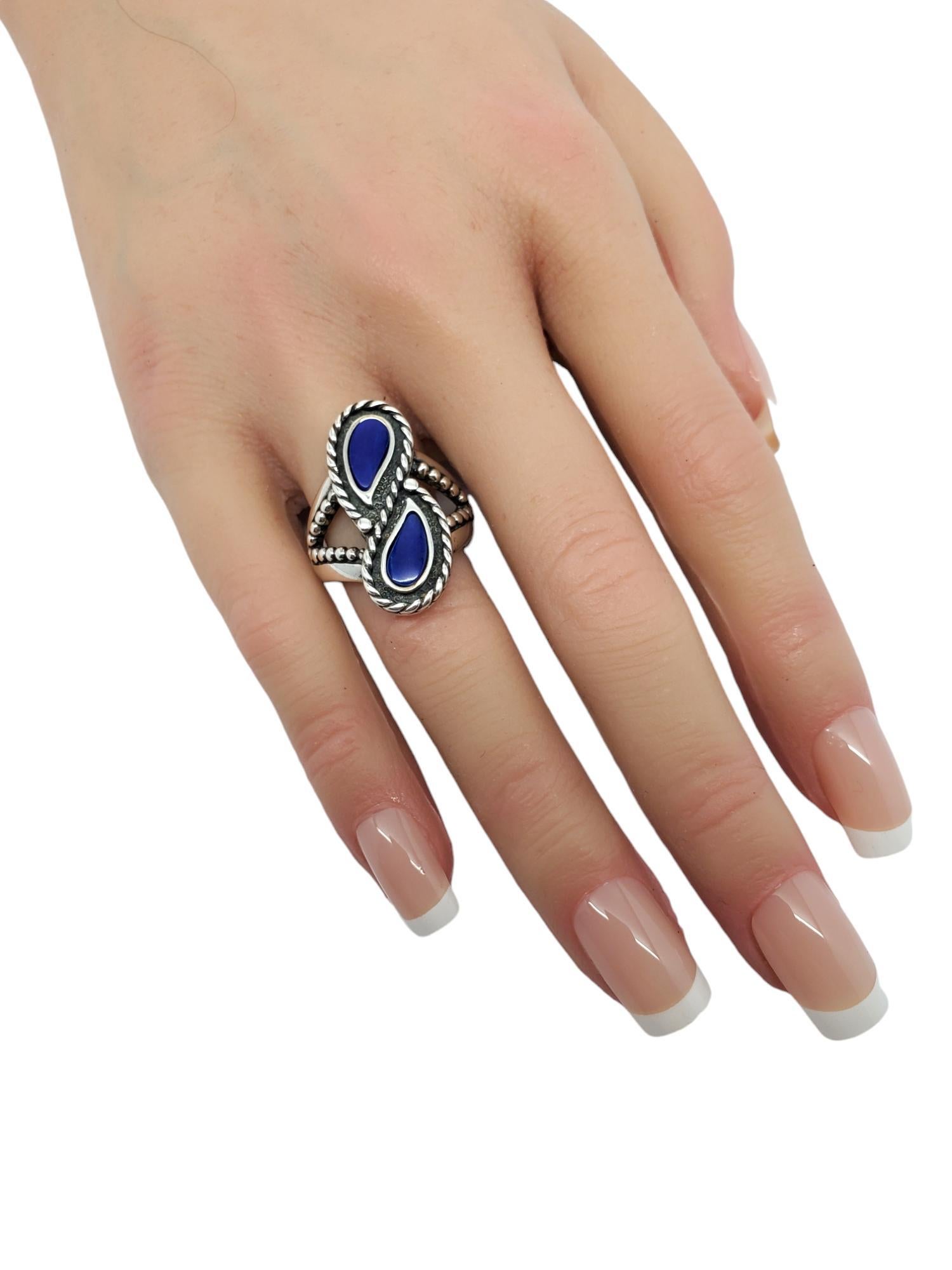 Carolyn  Pollack Sterling Silver Lapis Lazuli Ring Size 9 #19208 For Sale 1