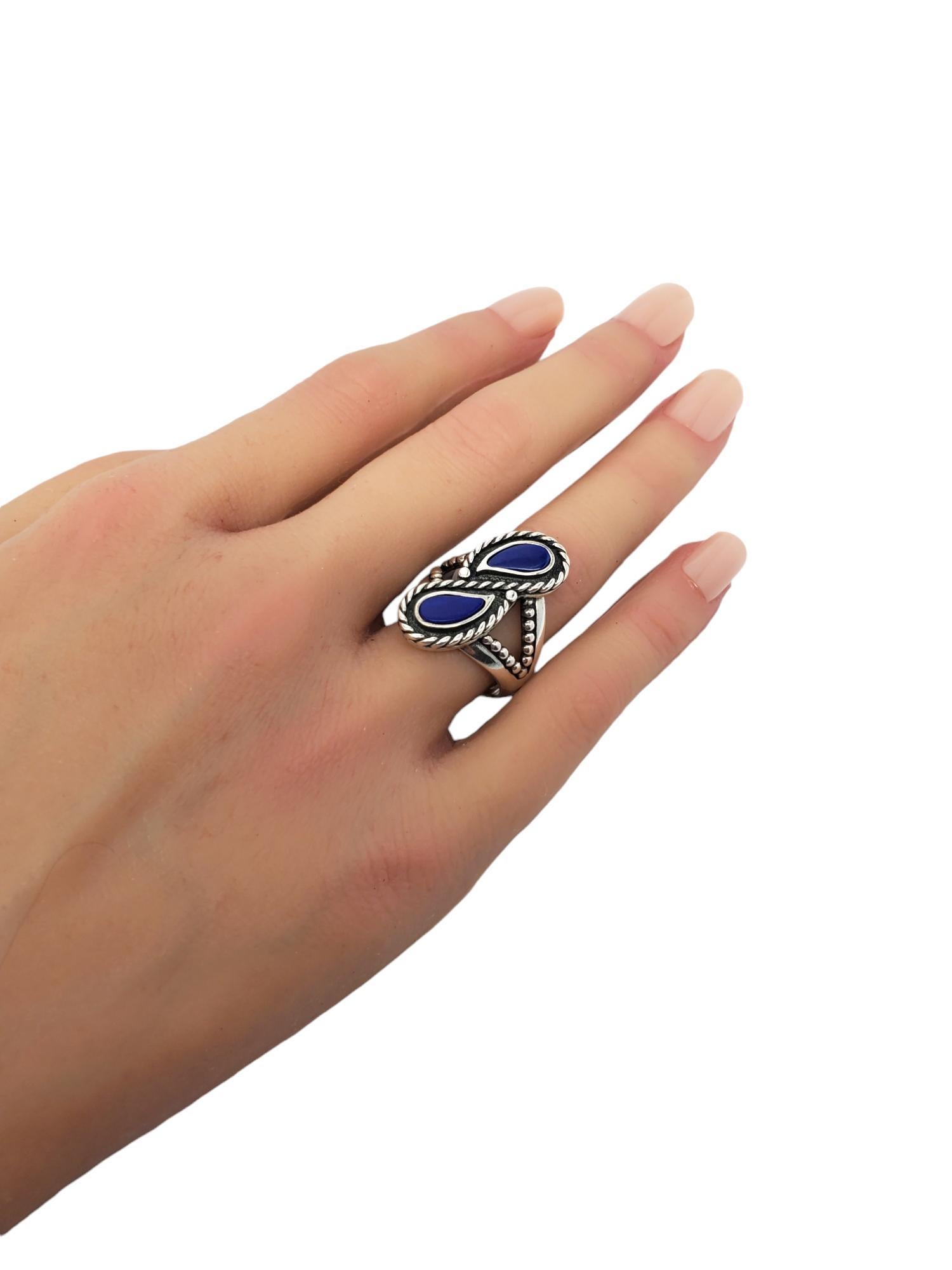 Carolyn  Pollack Sterling Silver Lapis Lazuli Ring Size 9 #19208 For Sale 2