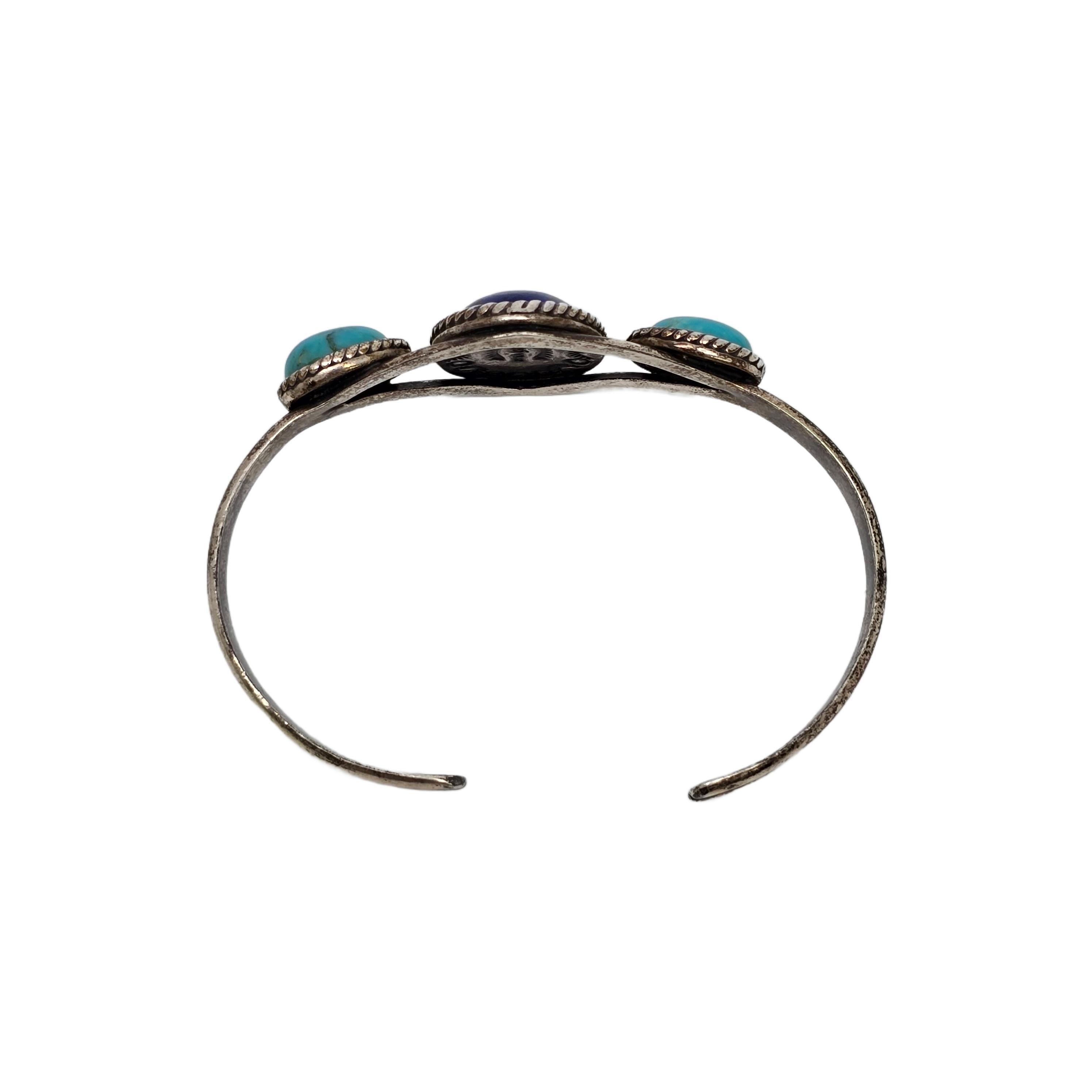 Donna Carolyn Pollack Bracciale in argento sterling con lapislazzuli e turchese #19880 in vendita