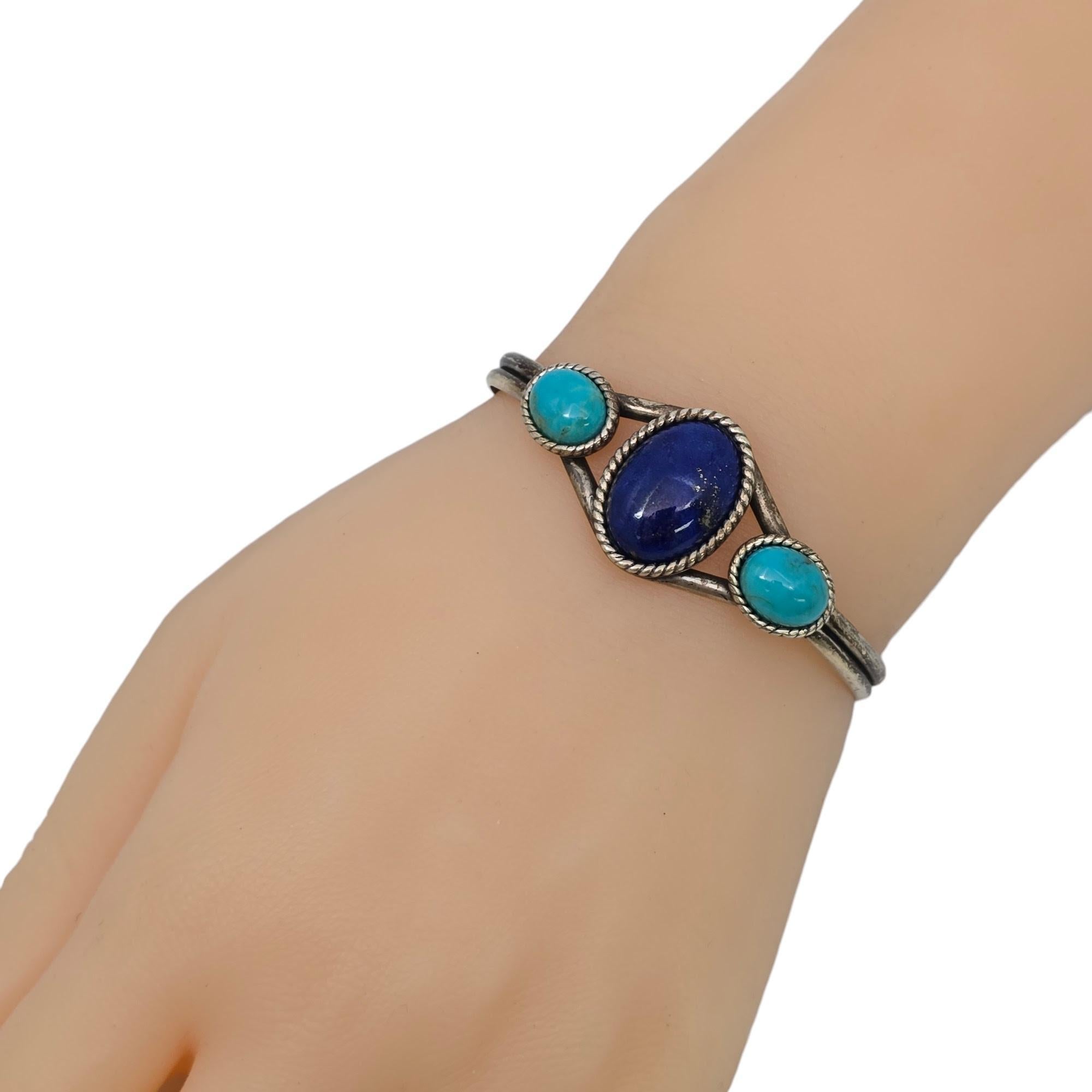 Carolyn Pollack Bracciale in argento sterling con lapislazzuli e turchese #19880 in vendita 4