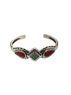 Carolyn Pollack Sterling Silver Multi Stone Cuff Bracelet  #20173
