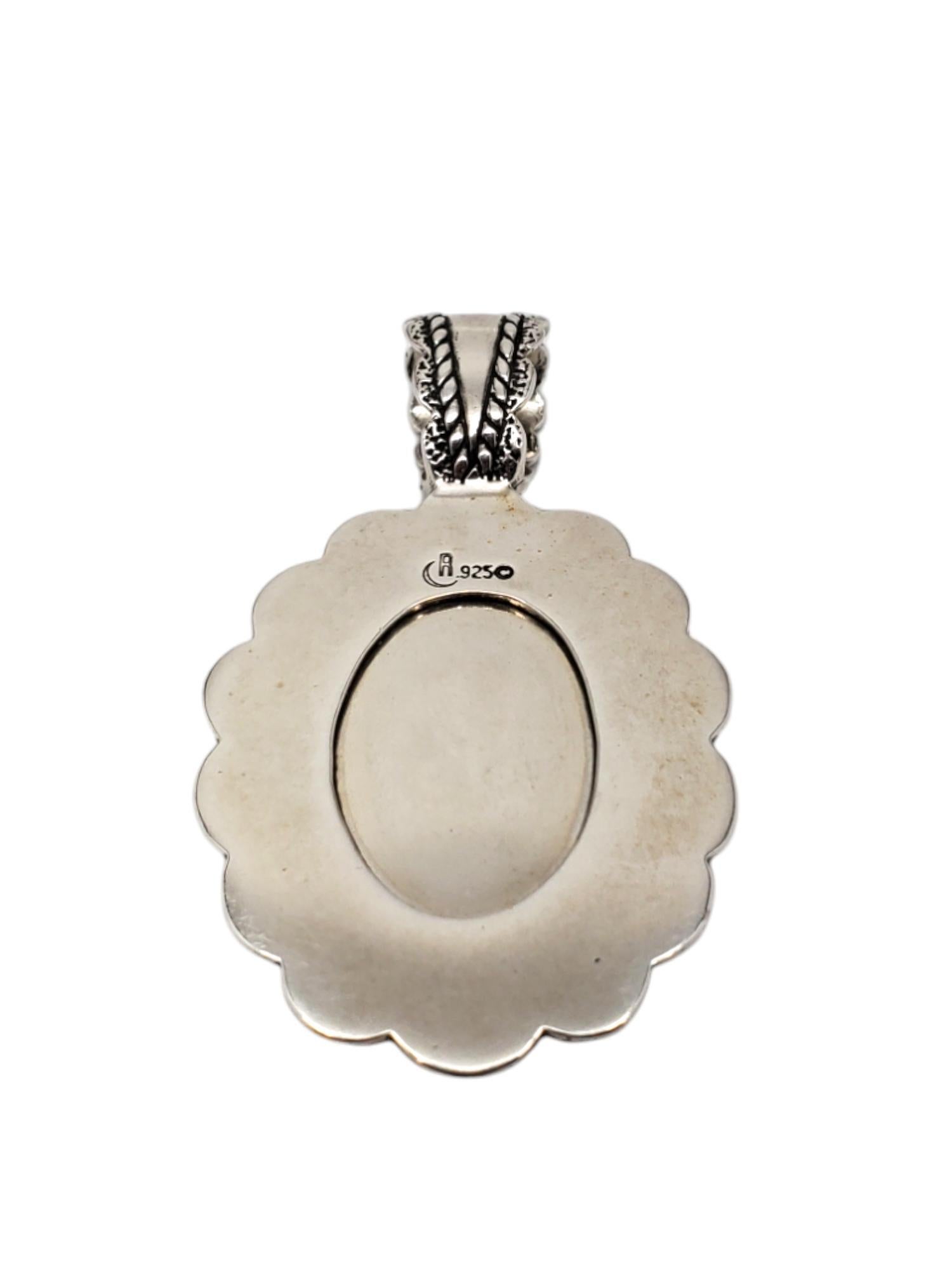 Women's Carolyn Pollack Sterling Silver Multi-Stone Inlay Pendant #20174