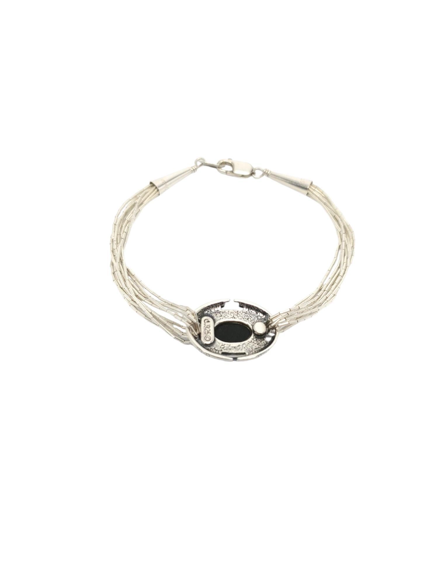 Carolyn Pollack Bracelet incrusté multicolore en argent sterling #17121 Pour femmes en vente