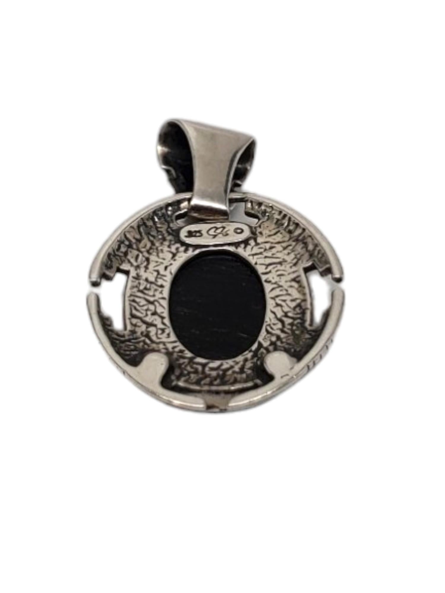 Carolyn Pollack Sterling Silver Multicolored Inlaid Gemstone Pendant #17134 1