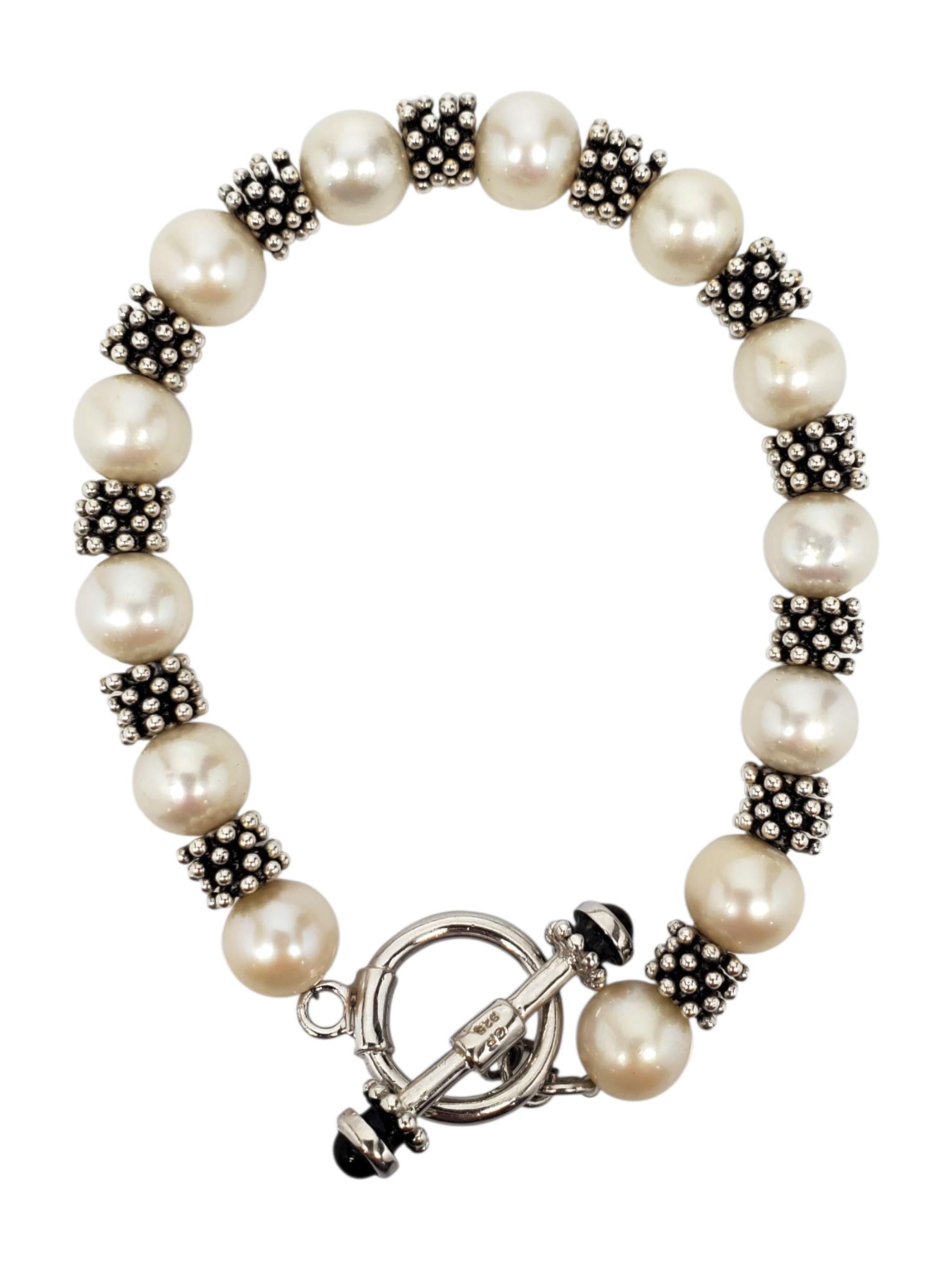 Carolyn Pollack Bracciale con perle in argento sterling #23803 in vendita 2
