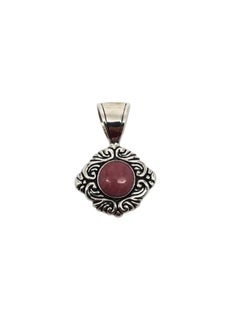 Carolyn Pollack Sterling Silver Rhodochrosite Stone Pendant #19216