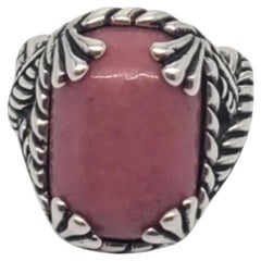 Carolyn Pollack Anello di rodonite in argento sterling misura 7 #20218