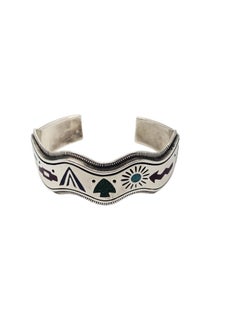 Carolyn Pollack Sterling Silver Southwestern Inspired Cuff Bracelet #20220