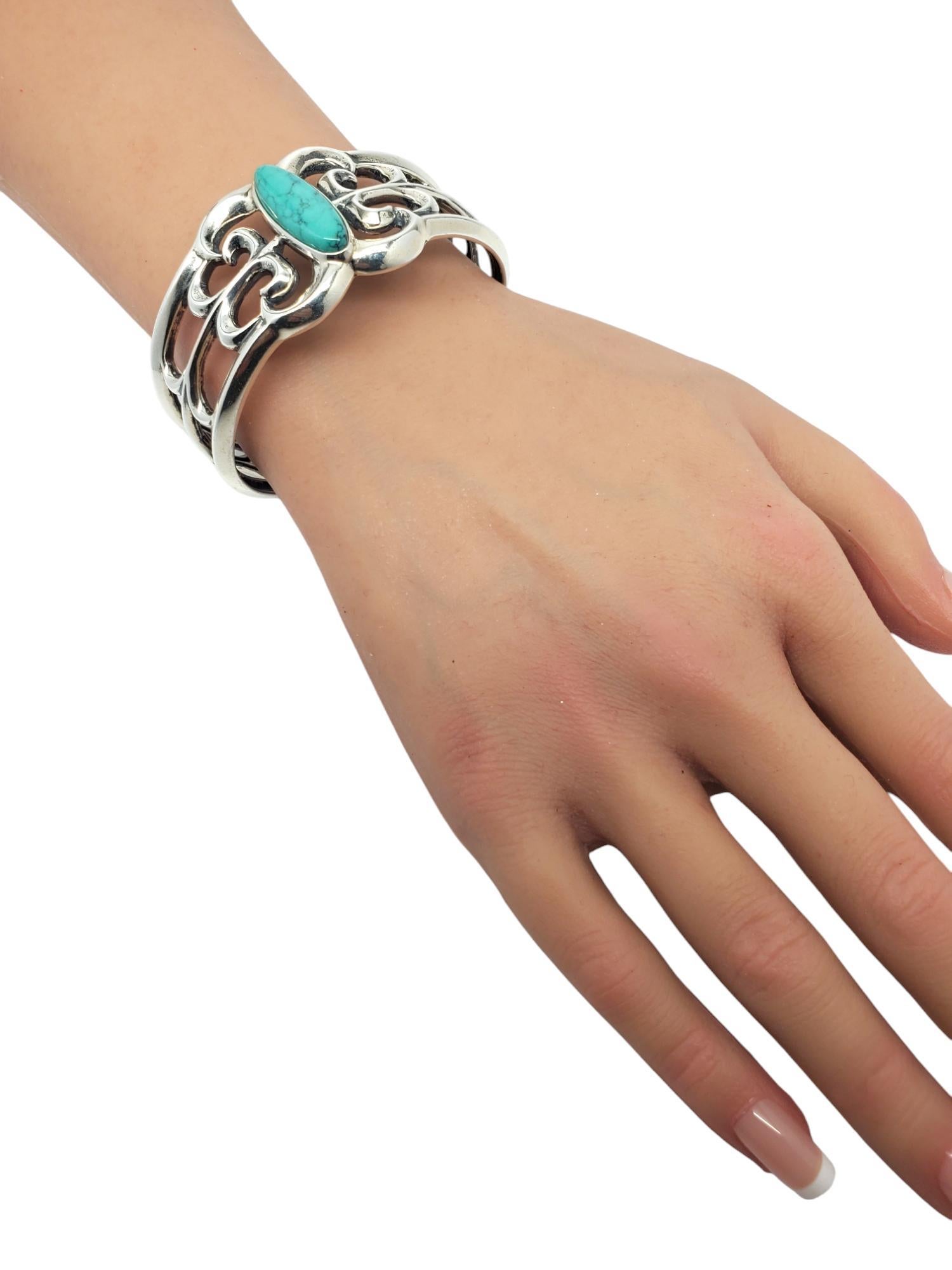 Carolyn Pollack Sterling Silver Turquoise Cuff Bracelet # 20176 For Sale 5