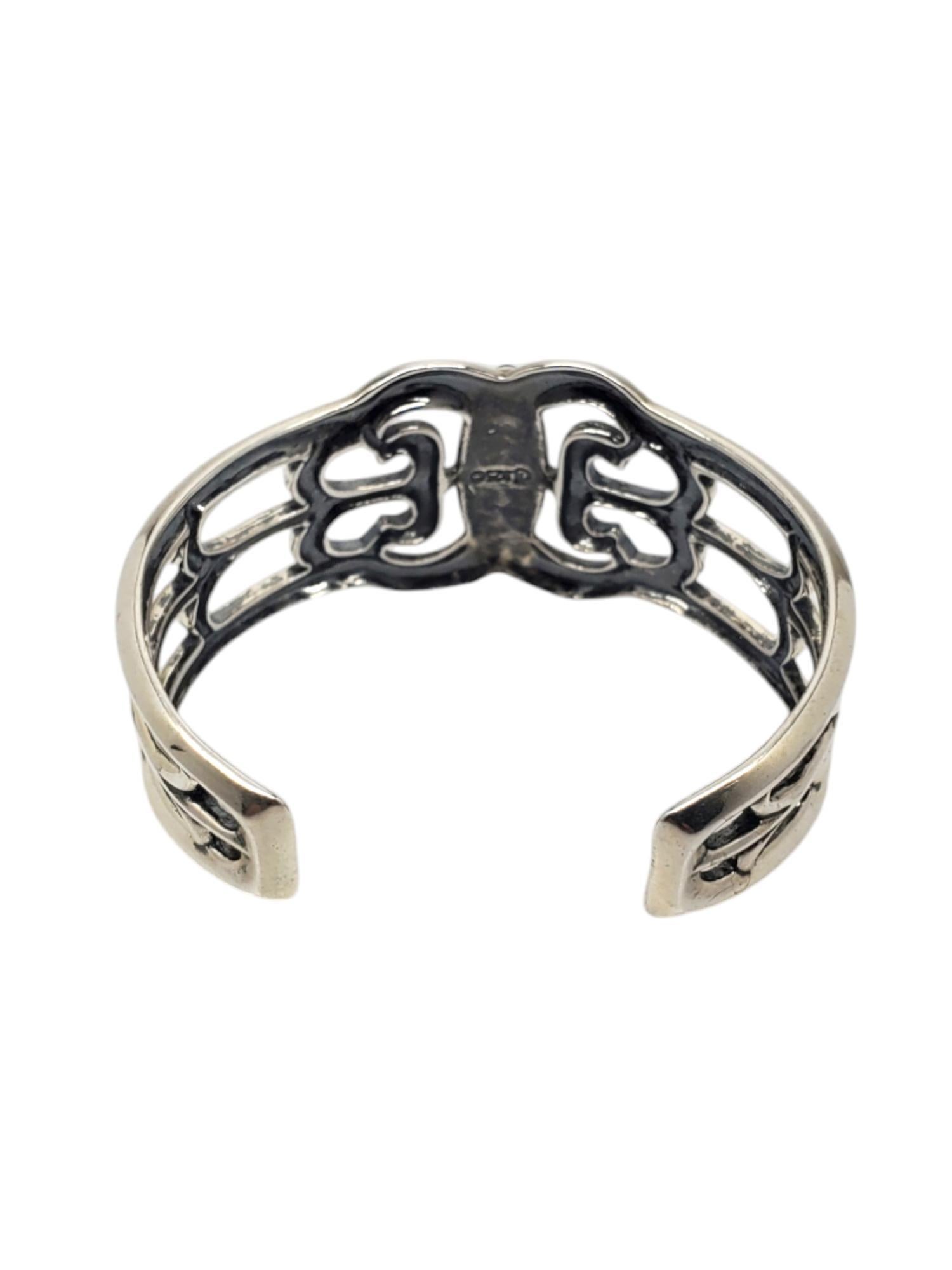 Round Cut Carolyn Pollack Sterling Silver Turquoise Cuff Bracelet # 20176 For Sale