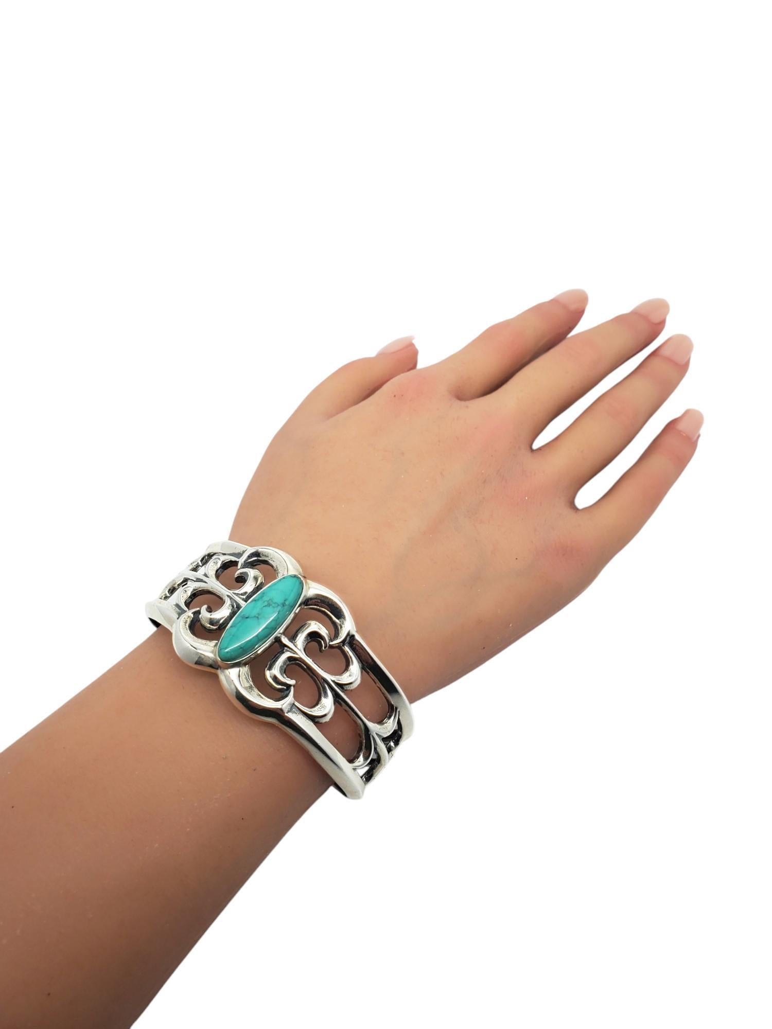 Carolyn Pollack Sterling Silver Turquoise Cuff Bracelet # 20176 For Sale 4