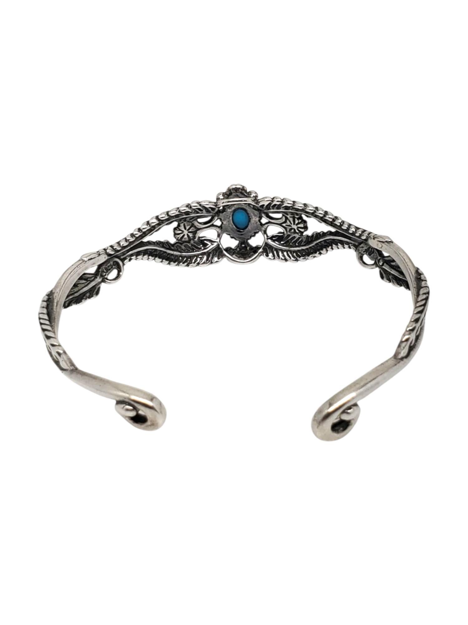 Cabochon Carolyn Pollack Bracciale in argento sterling con turchese #21285 in vendita