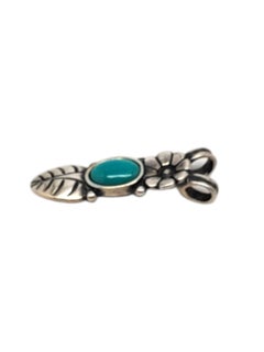 Carolyn Pollack Sterling Silver Turquoise Feather Pendant # 19693