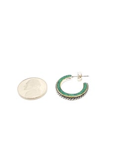 Carolyn Pollack Créoles en argent sterling et turquoise #17122