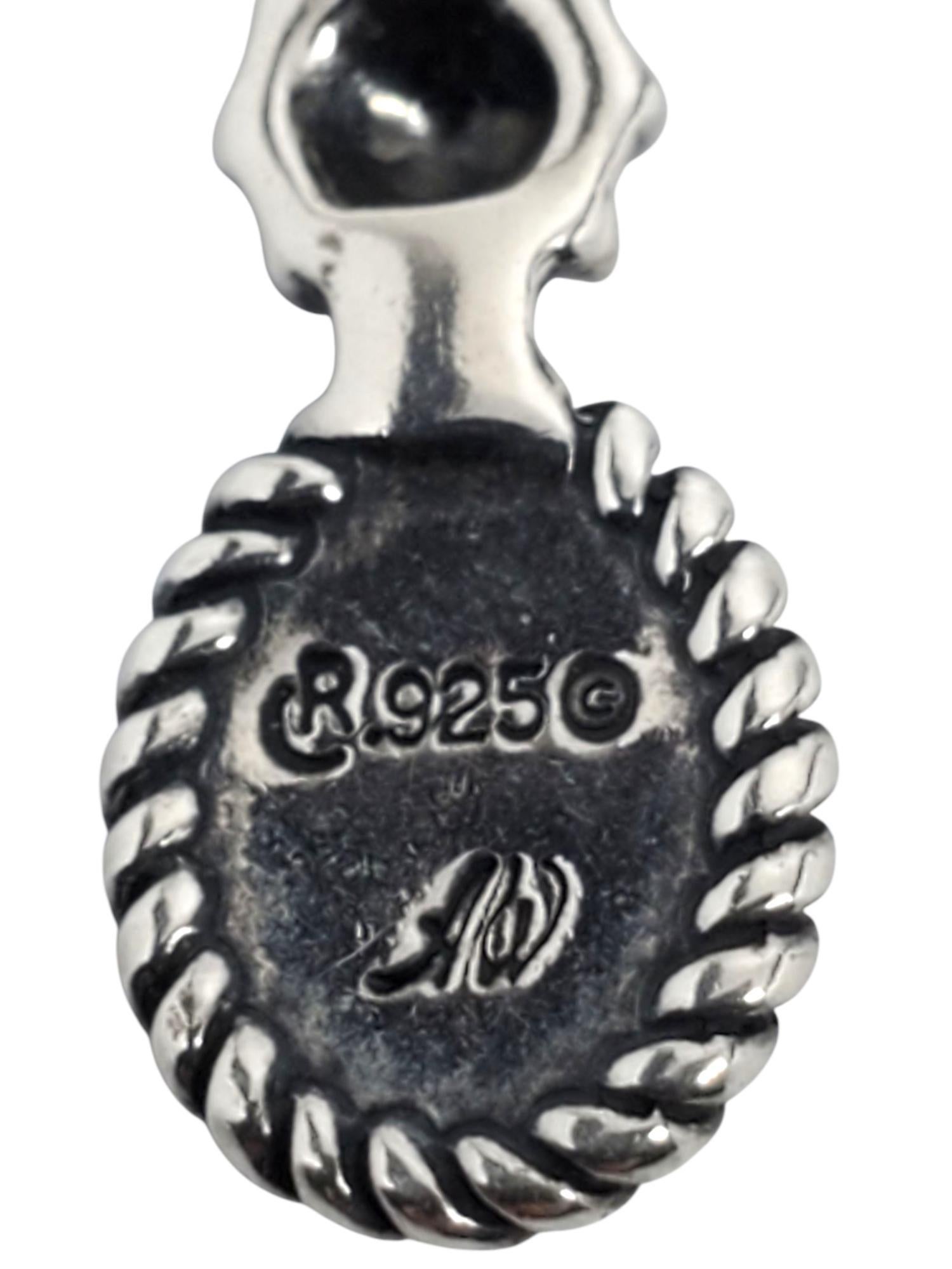 Orecchini a pendente in corda di turchese in argento Sterling Carolyn Pollack #21622 in vendita 3