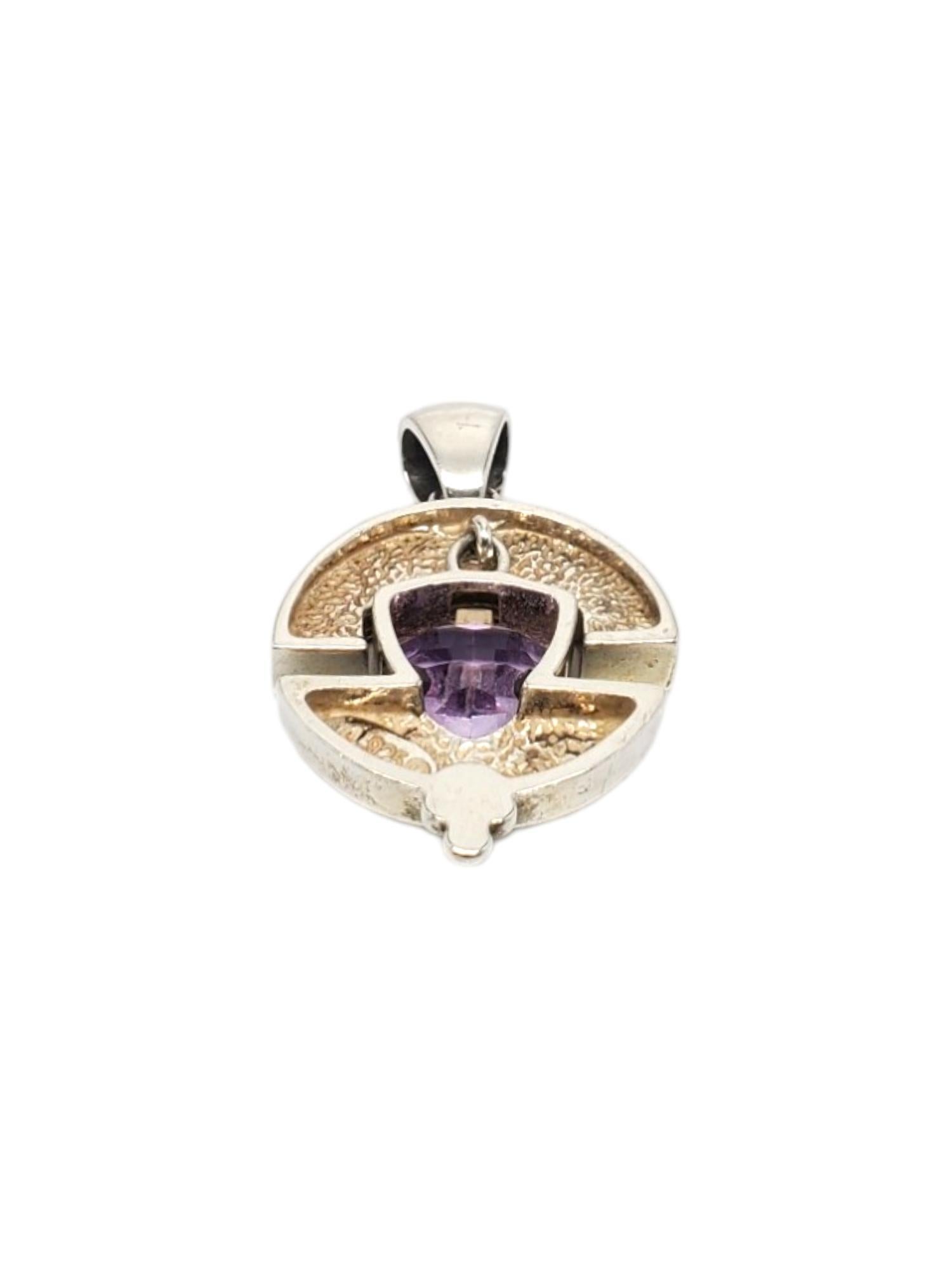 Donna Ciondolo Carolyn Pollack in argento sterling vermeil e ametista #17152 in vendita