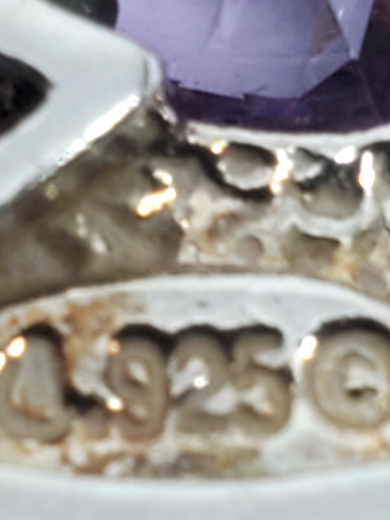Ciondolo Carolyn Pollack in argento sterling vermeil e ametista #17152 in vendita 2