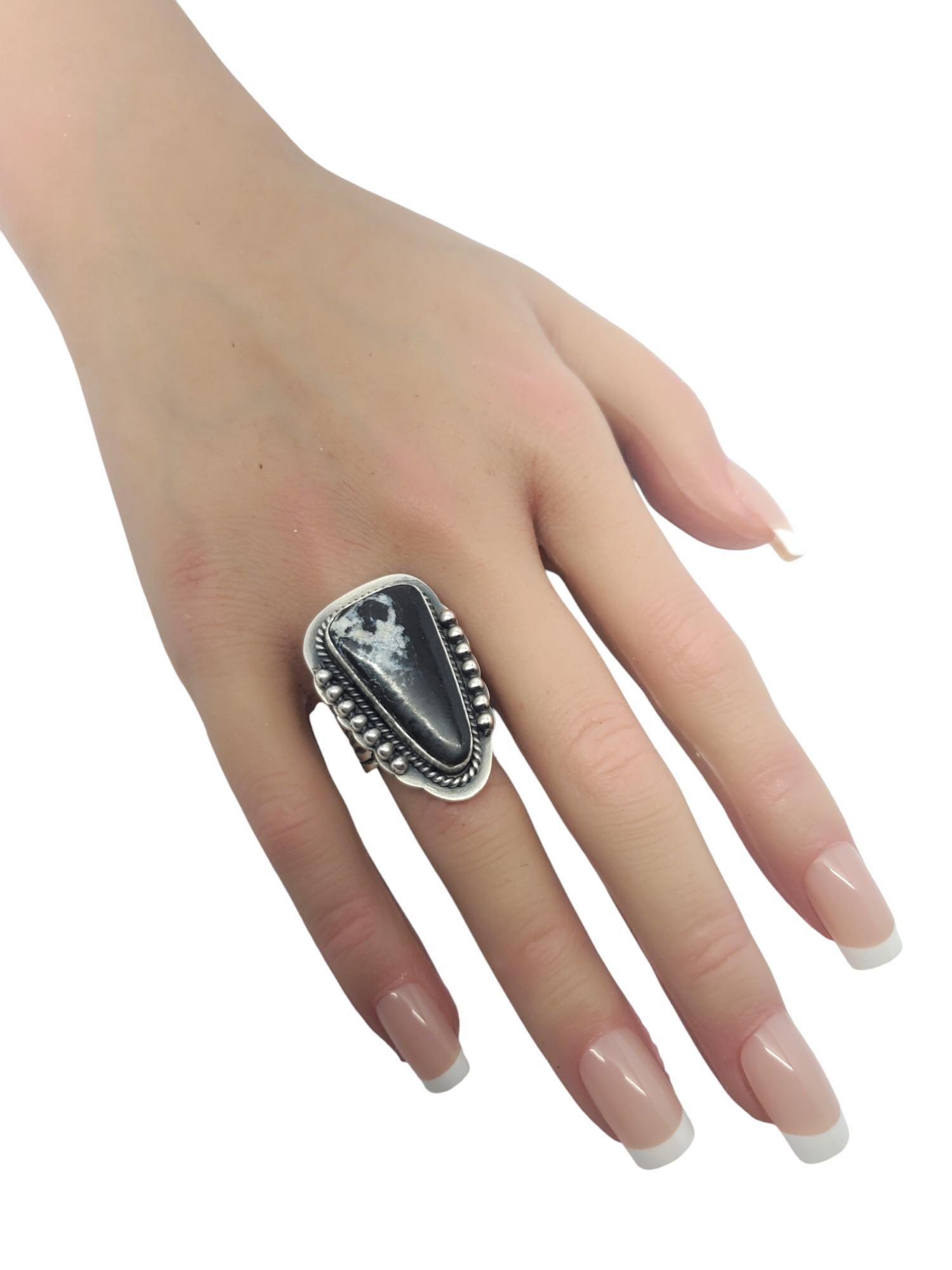Carolyn Pollack Sterling Silver White Buffalo Turquoise Ring Size 8 #20555 1