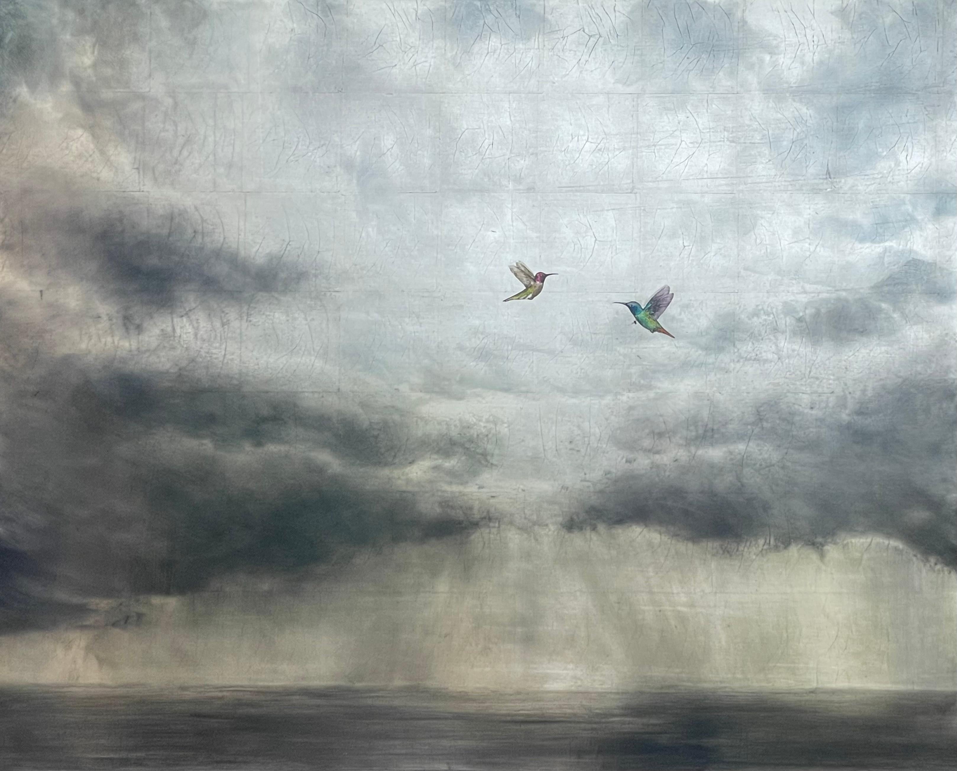 Carolyn Reynolds Animal Painting - Flight Above the Storm