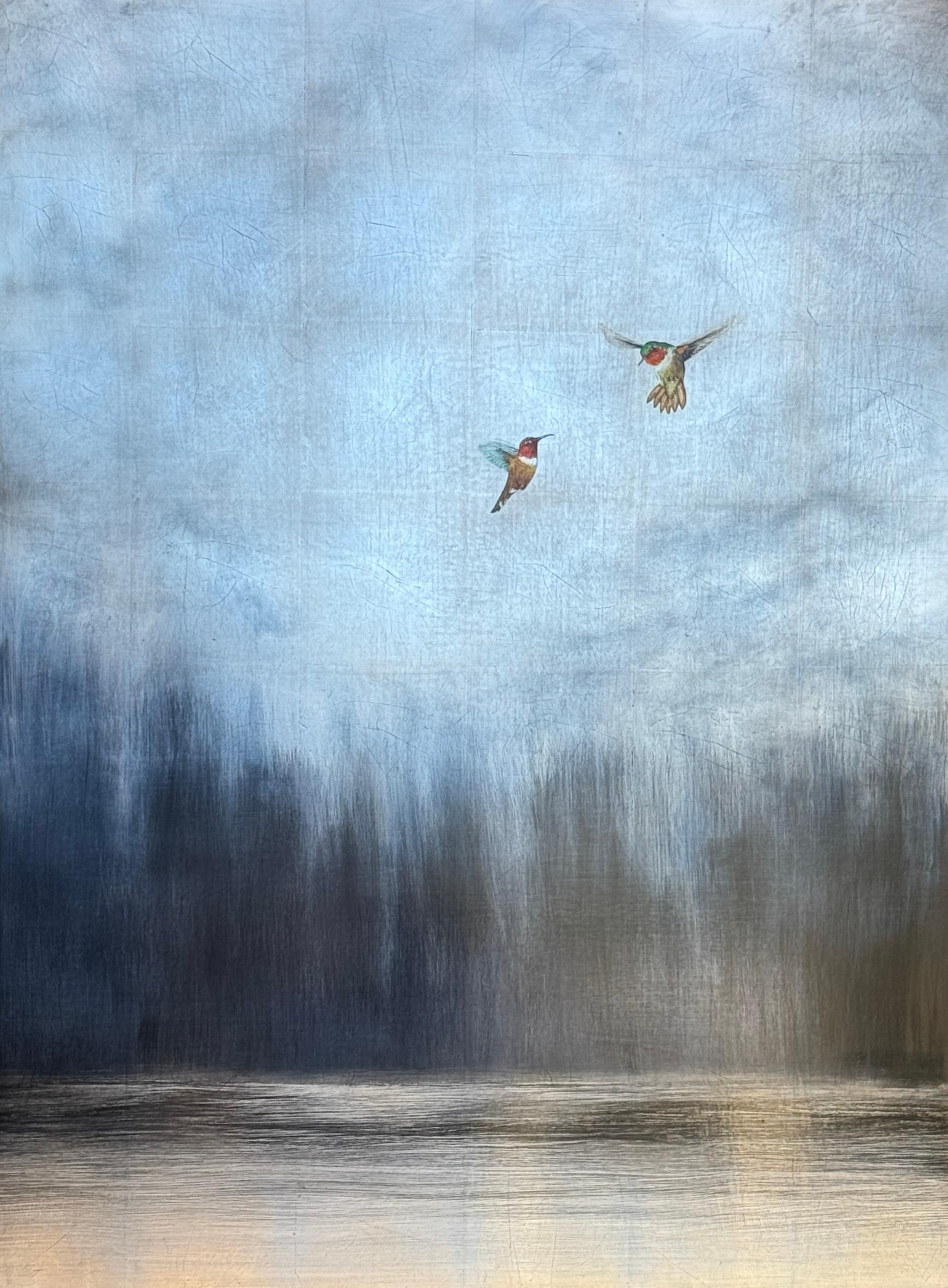 Carolyn Reynolds Animal Painting – Spiegelung über Sturm und Meer