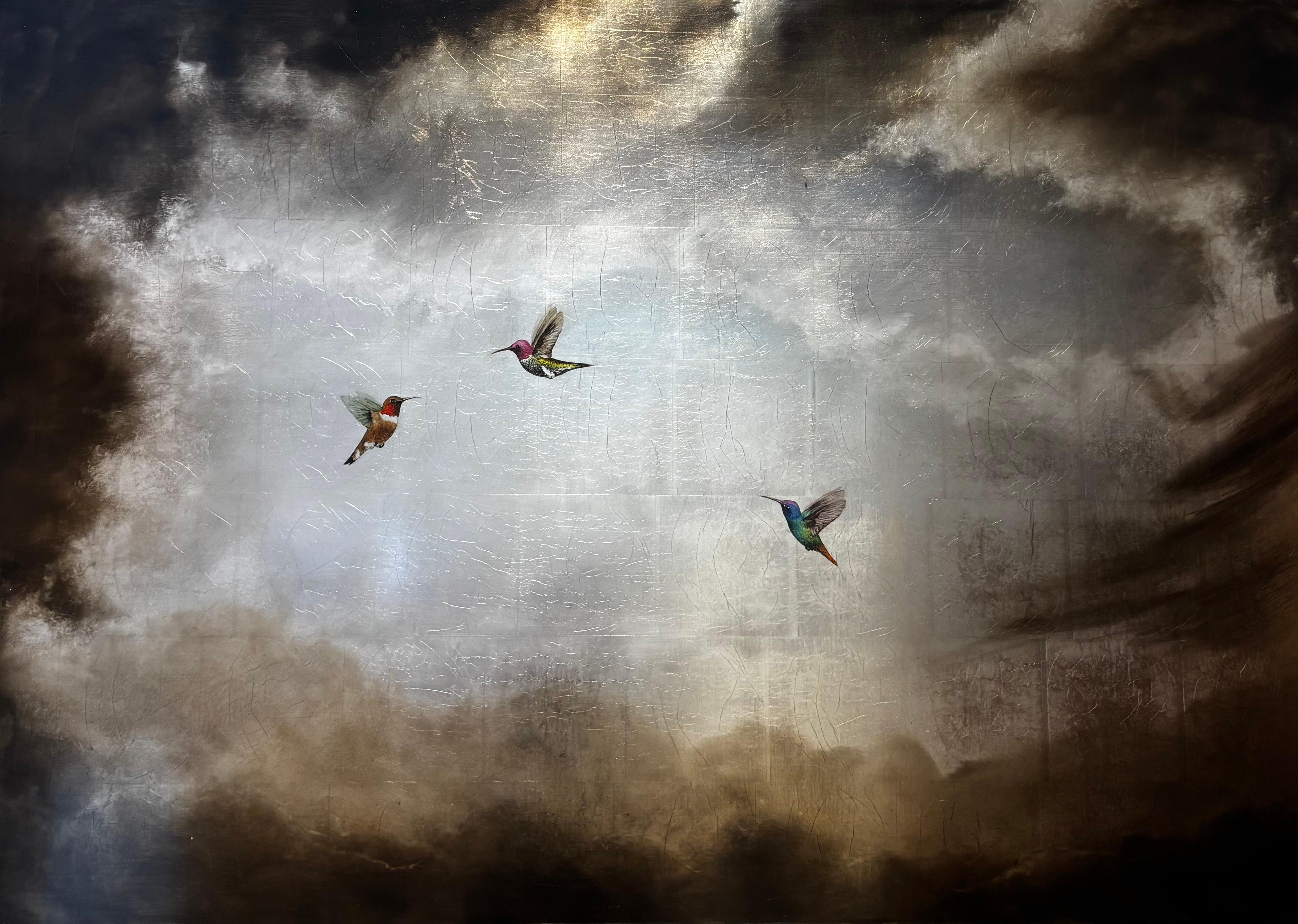 Trio bei klarem Himmel (Zeitgenössisch), Painting, von Carolyn Reynolds