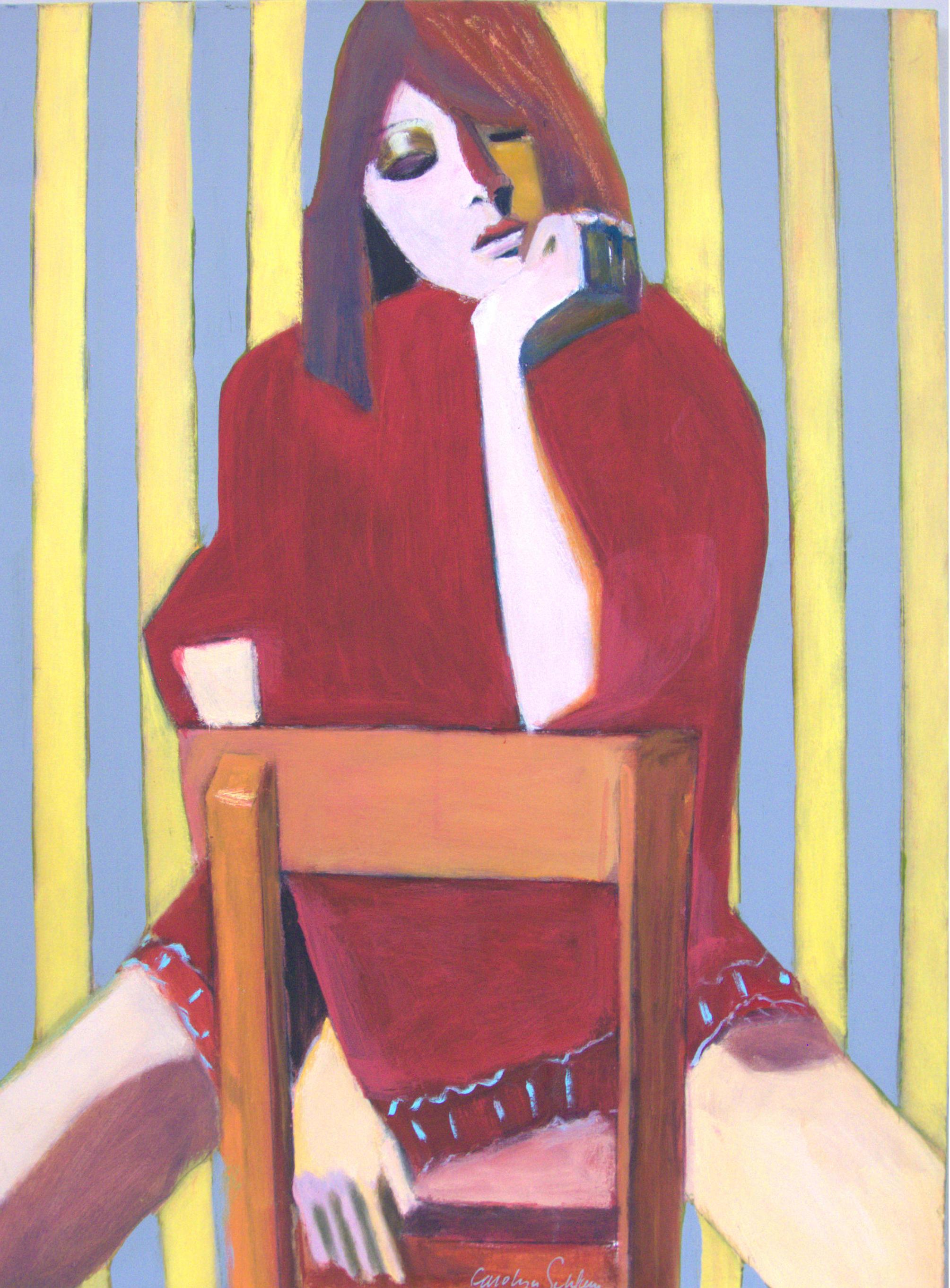 Carolyn Schlam Portrait Painting - Chair Girl