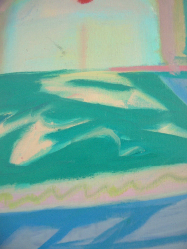 Carolyn Schlam FRONT YARD, Painting, Oil on Canvas For Sale at 1stDibs