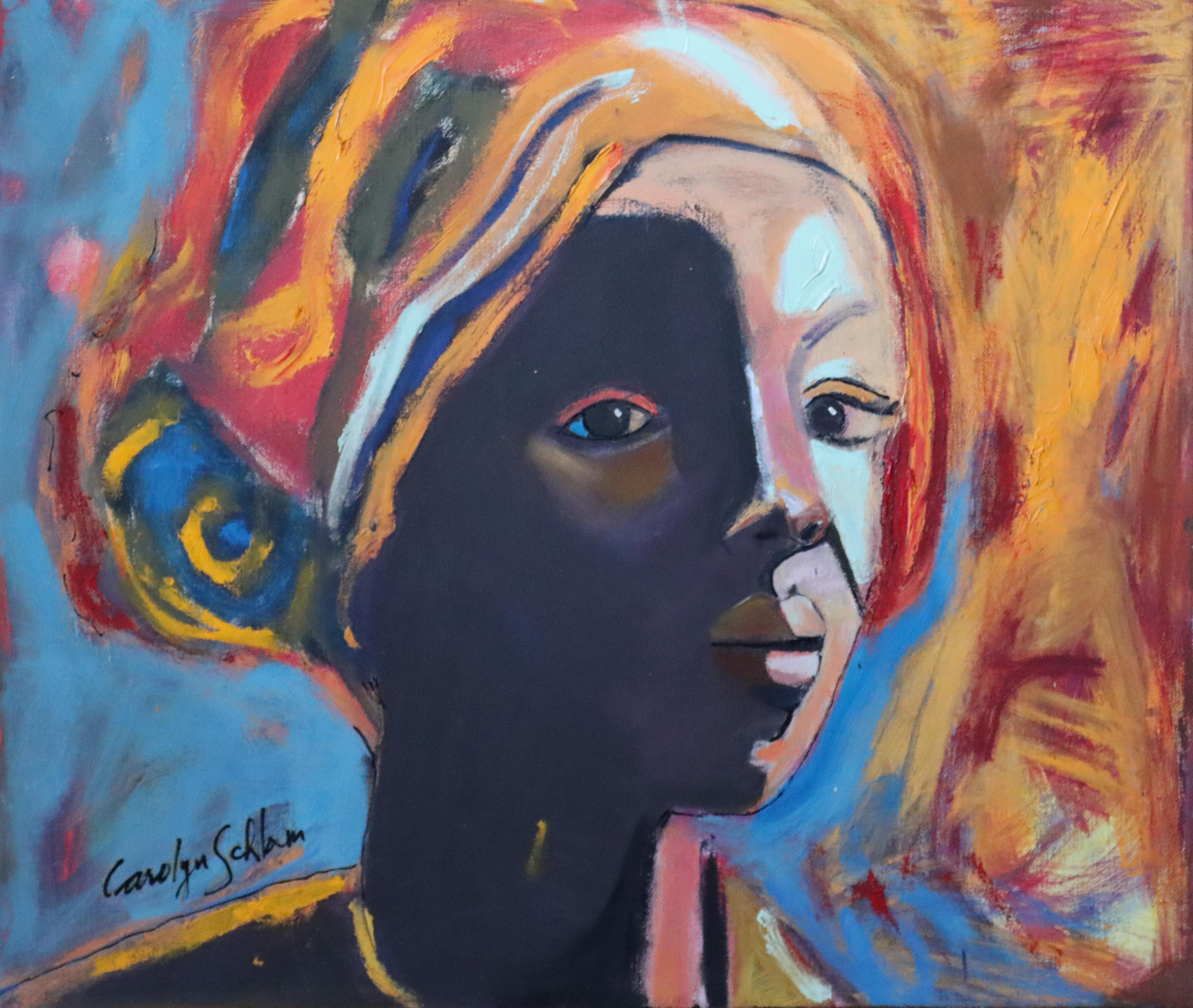 Portrait Painting di Carolyn Schlam - Justine