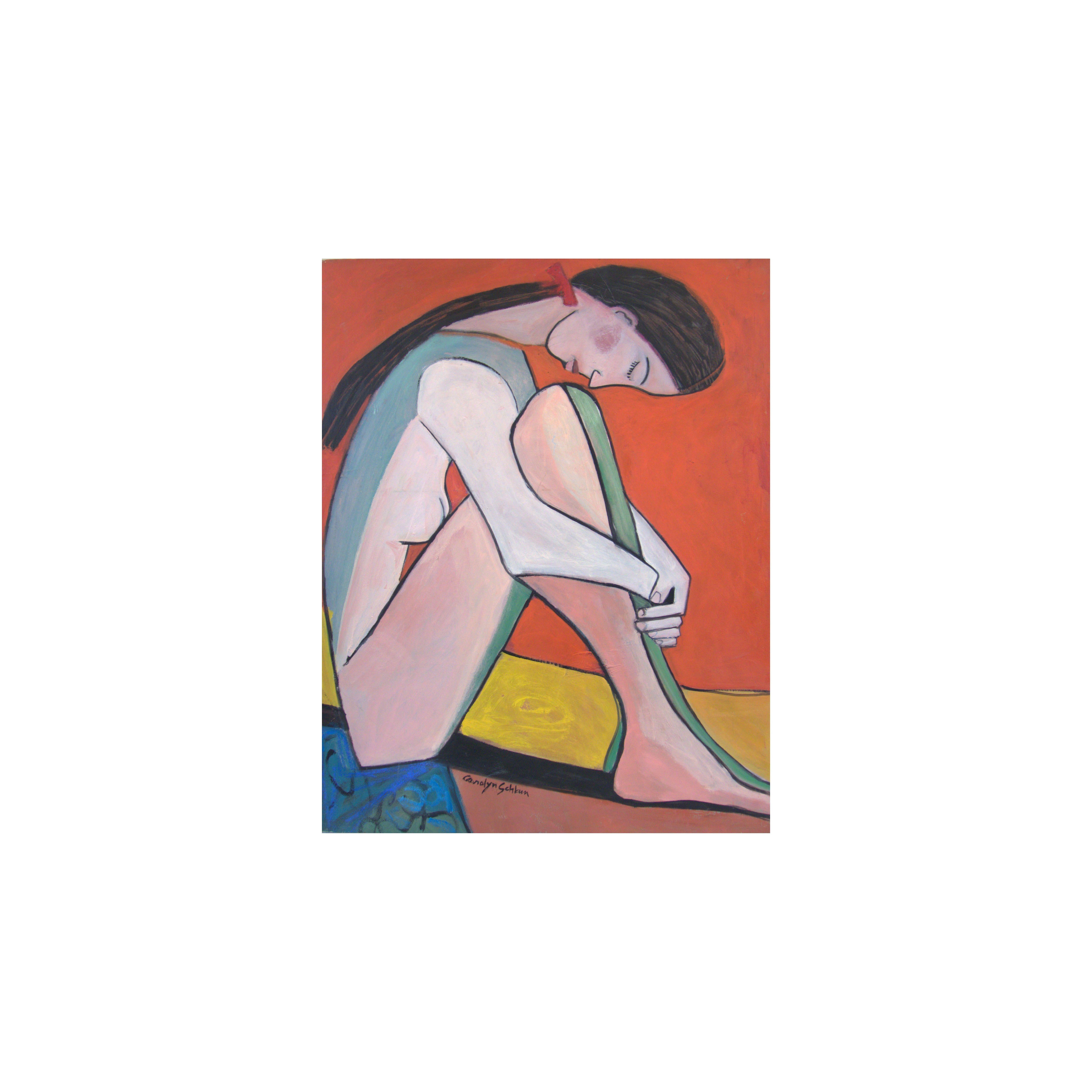 NUDE WITH ORANGE, Painting, Oil on Canvas 3