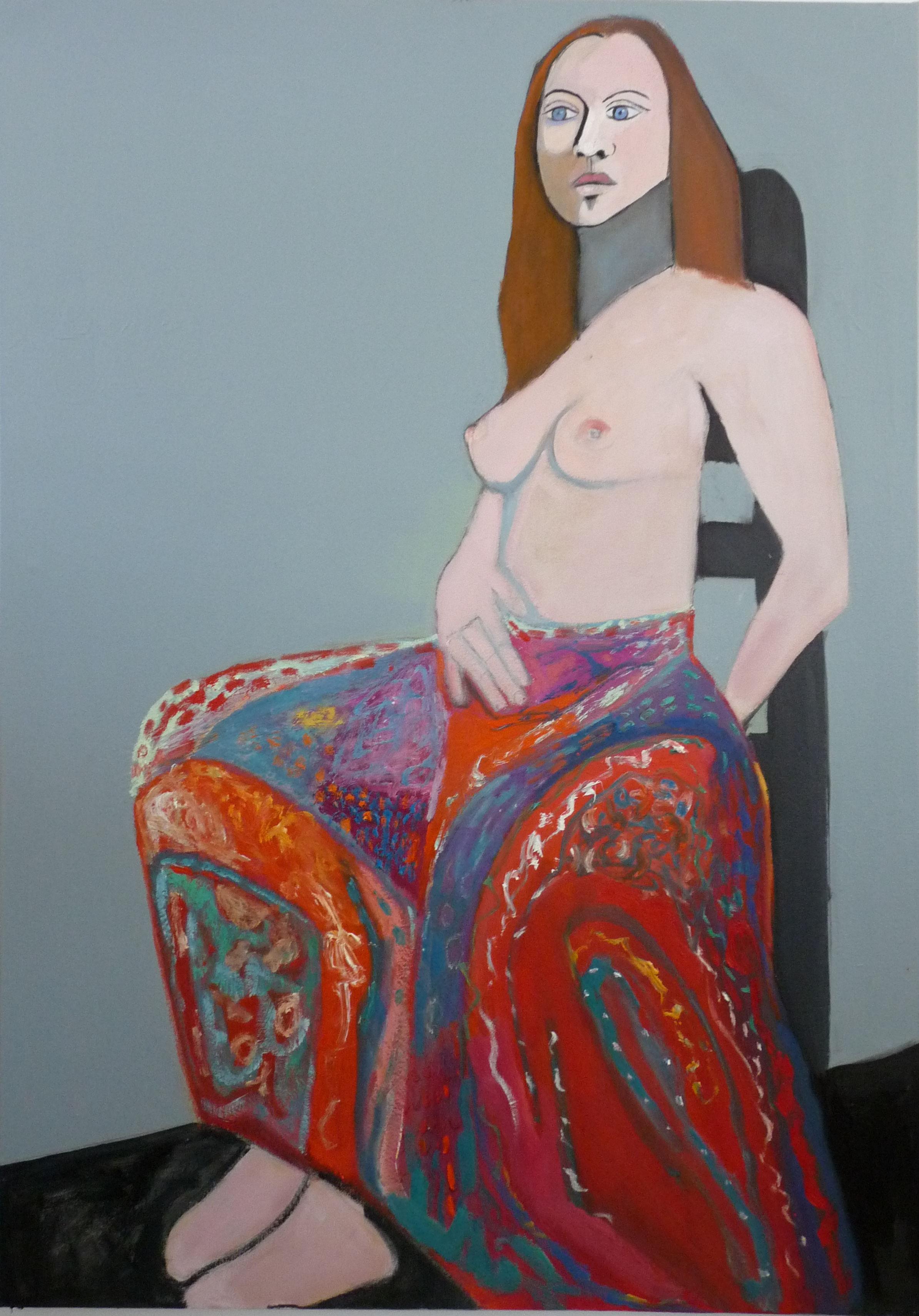 Carolyn Schlam Nude Painting - The Skirt