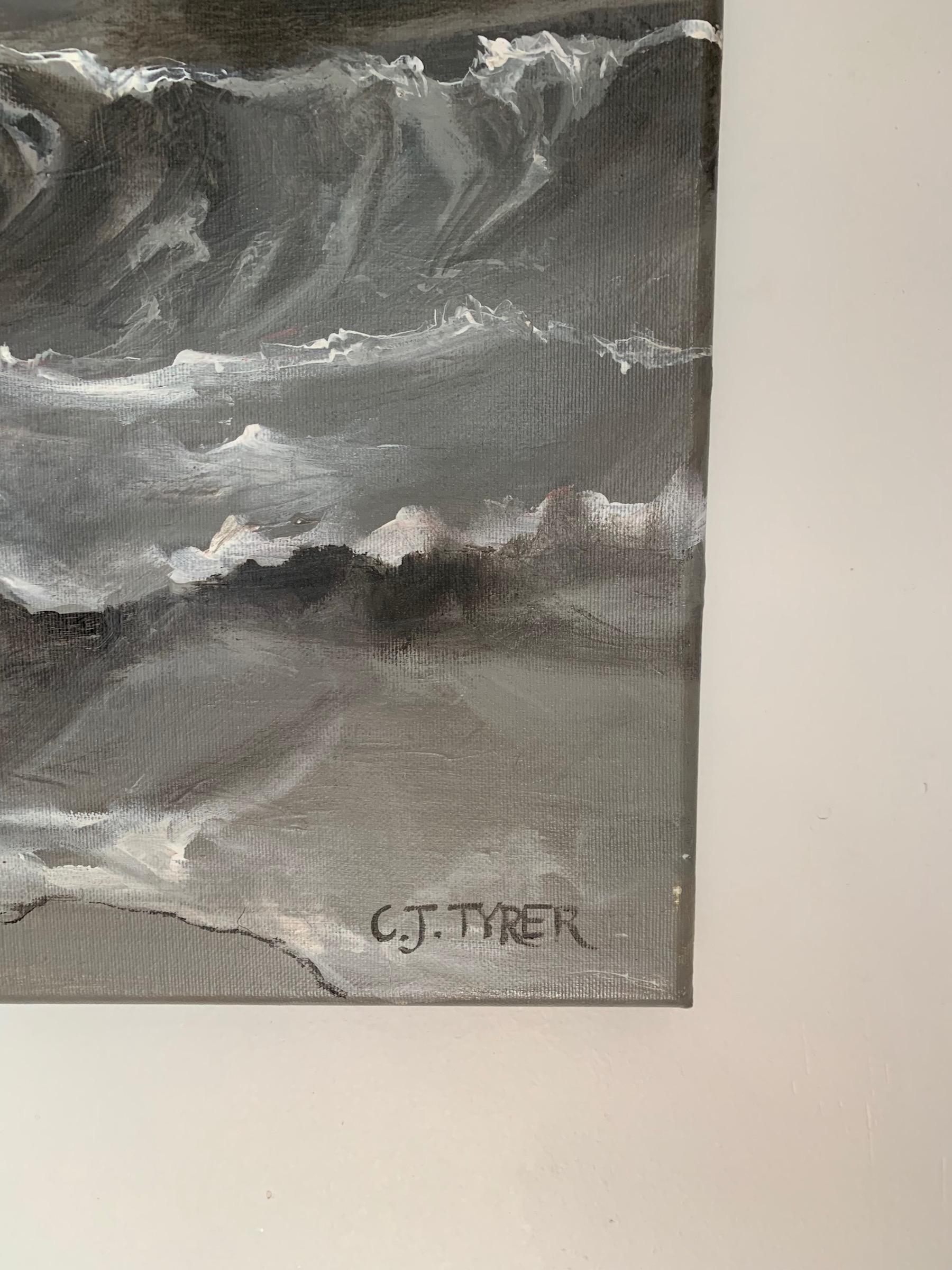 The Restless Sea, Carolyn Tryer, Contemporary Seascape Painting, Realist Art For Sale 1