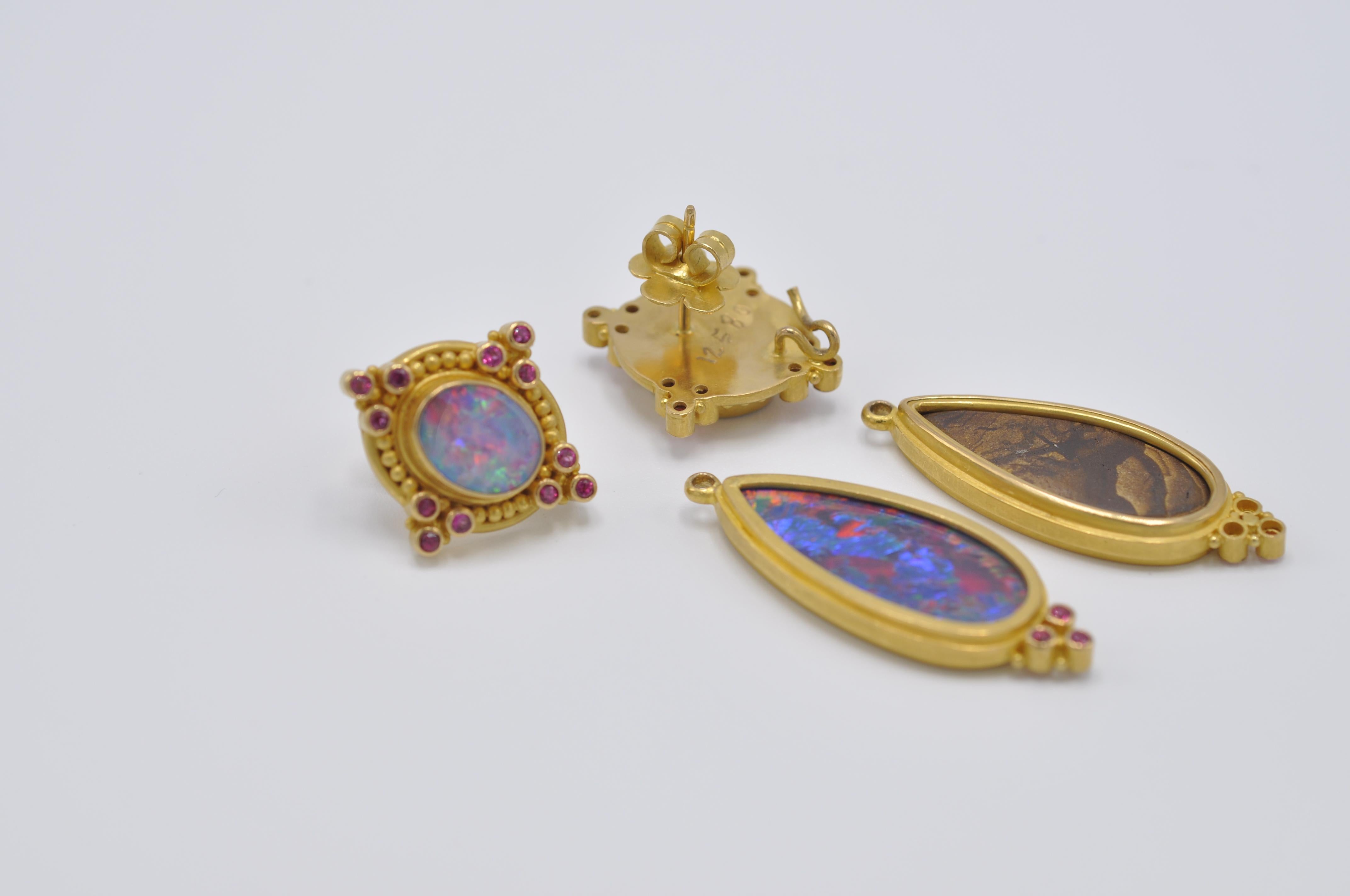 Artisan Carolyn Tyler Boulder Opal Earrings
