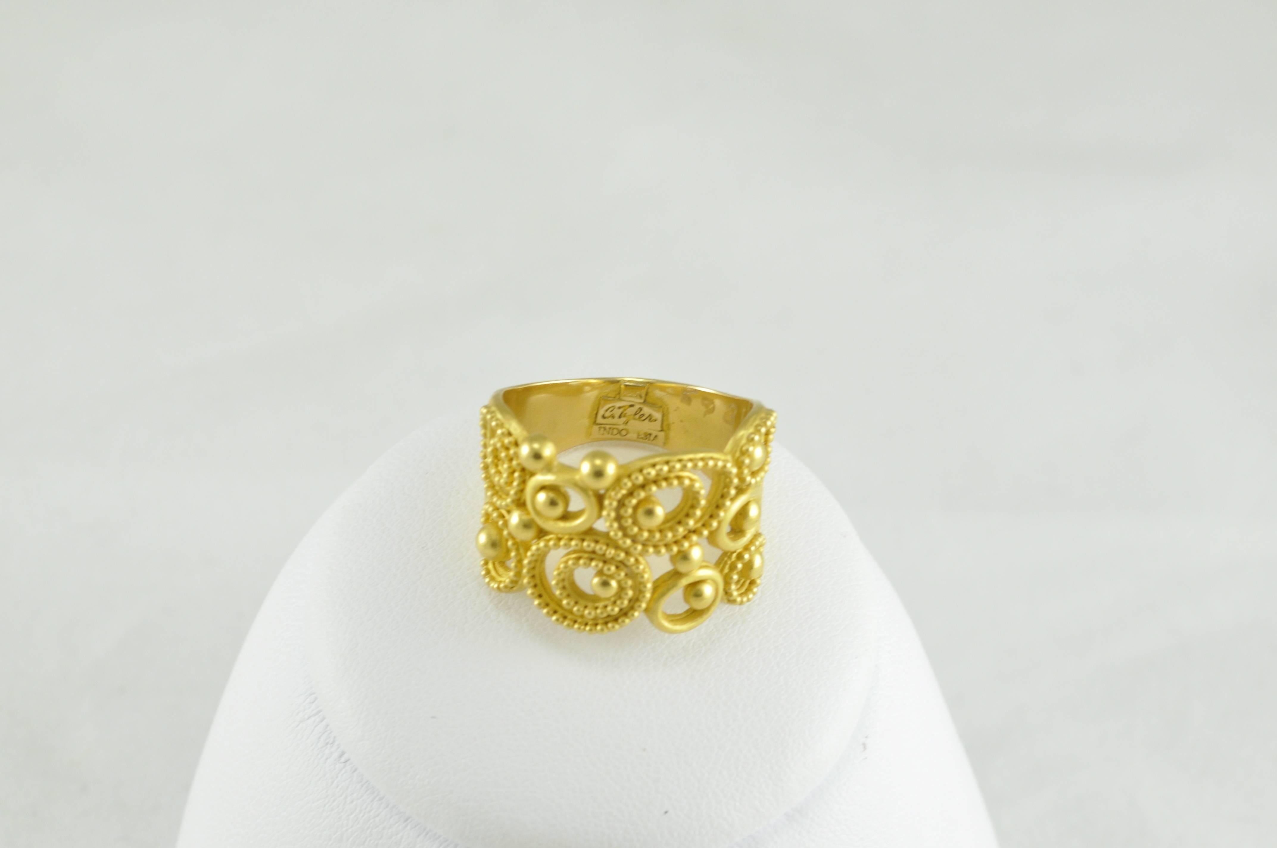 Carolyn Tyler Dune Yellow Gold Ring In New Condition In Dallas, TX