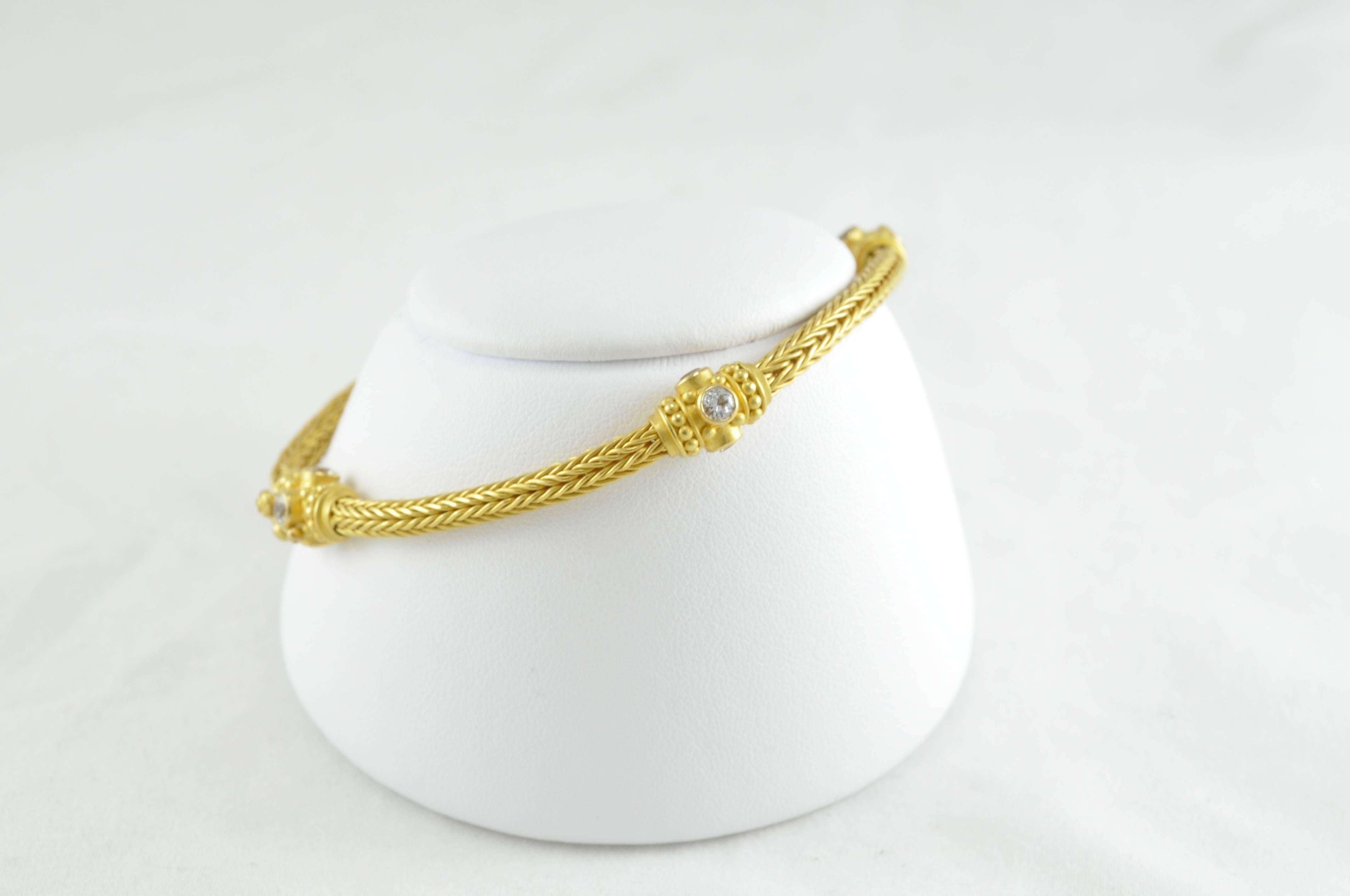 Women's Carolyn Tyler Etrusca Yellow Gold Chain Bracelet
